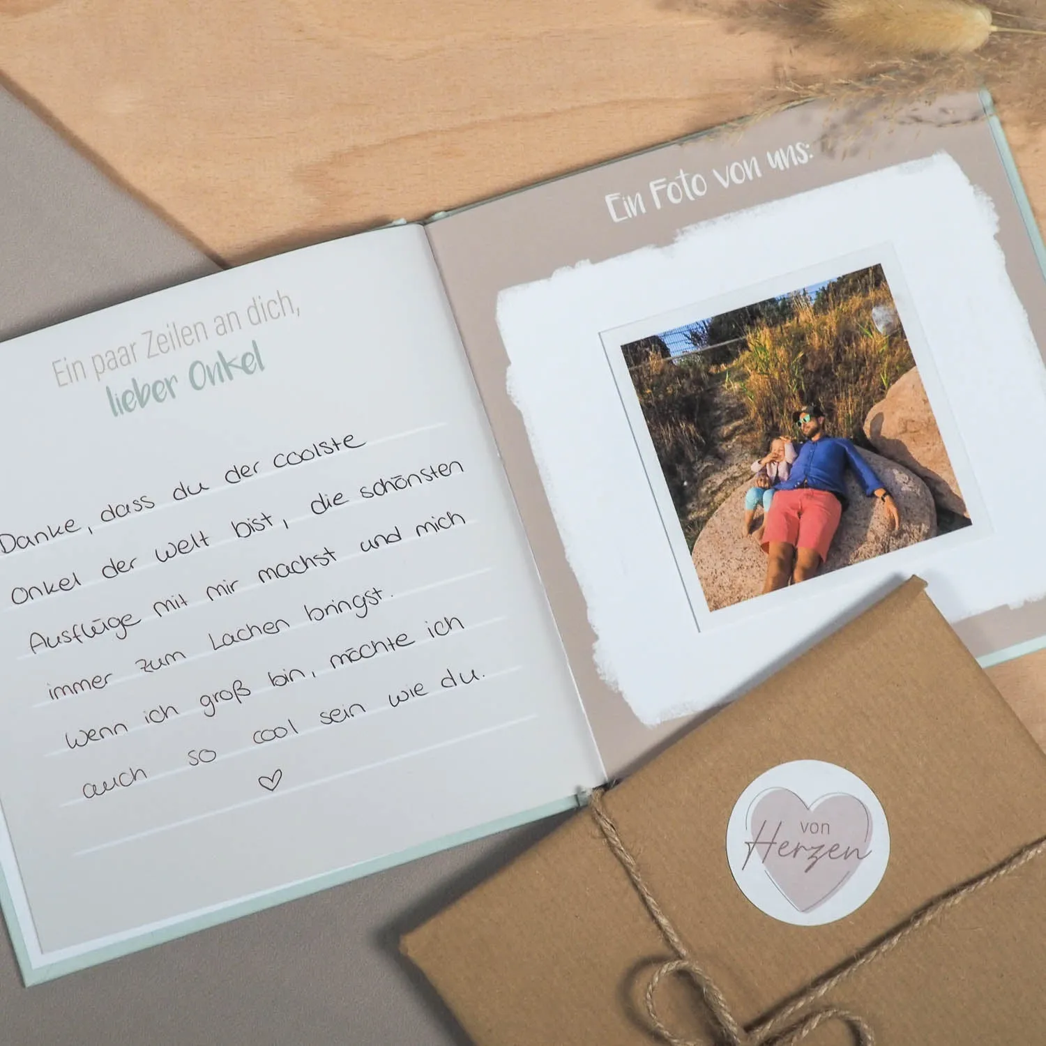 MINTKIND Lieber Onkel du bist toll Geschenkbuch 32 Seiten