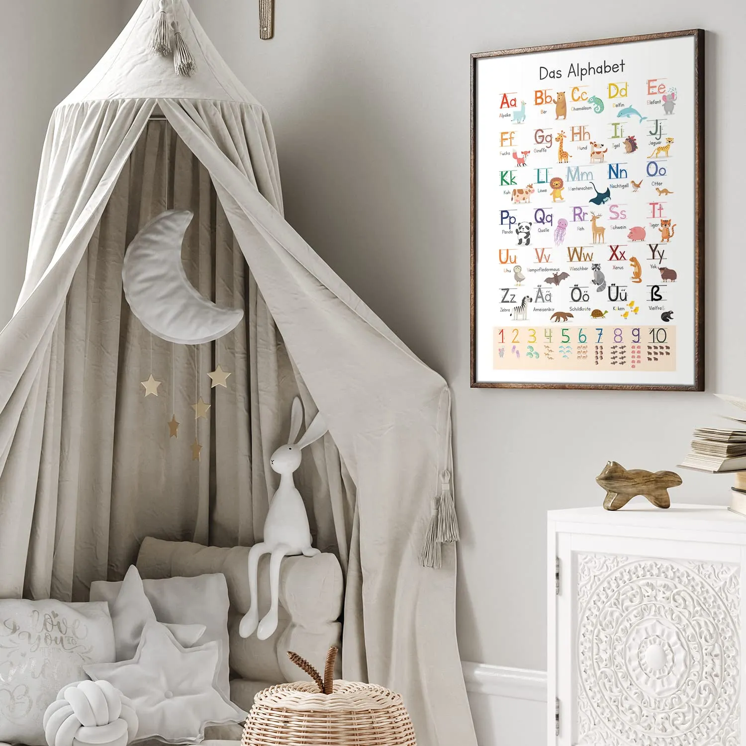 MeinBaby123 Tiere Lernposter A2 ABC Schulausgangsschrift