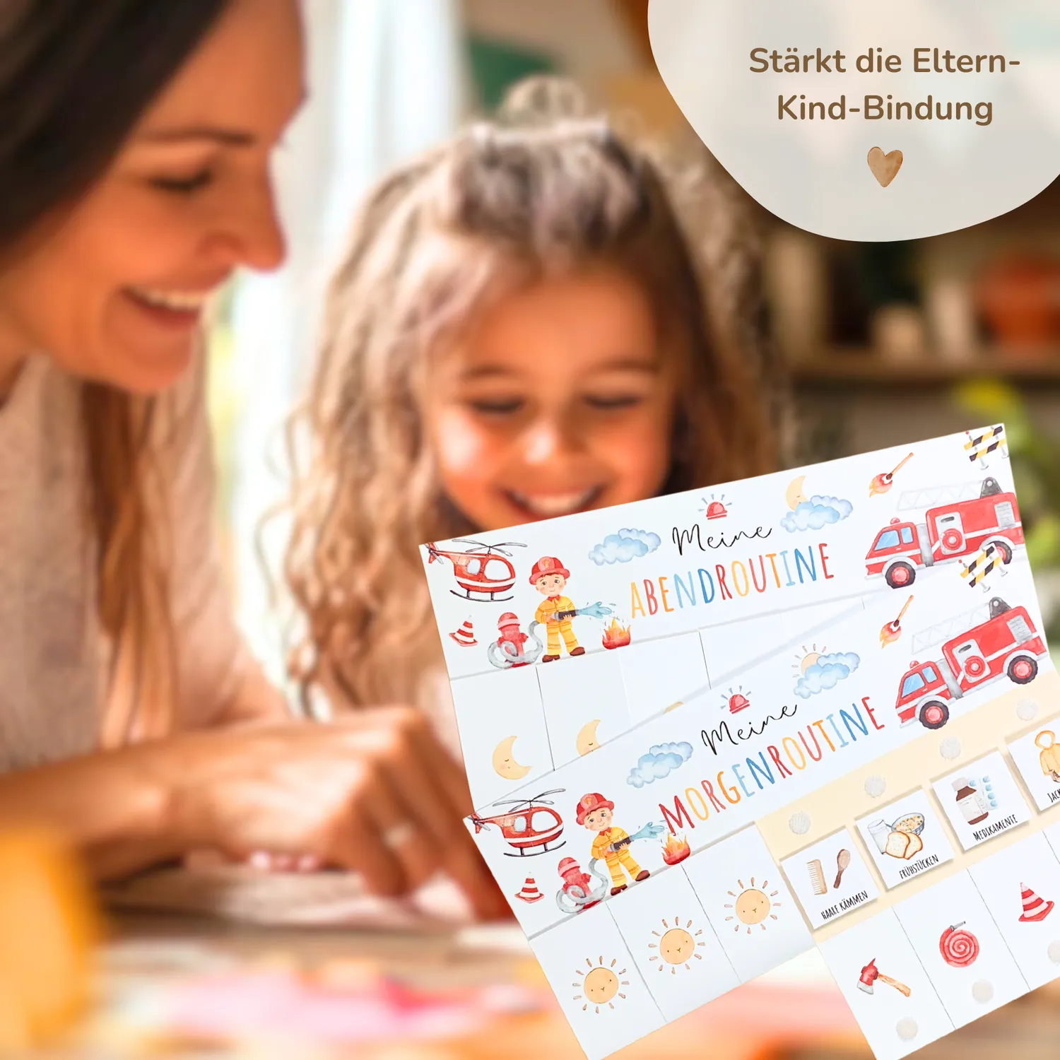 MeinBaby123 Morgen- & Abendroutine Feuerwehr Routineplan PDF