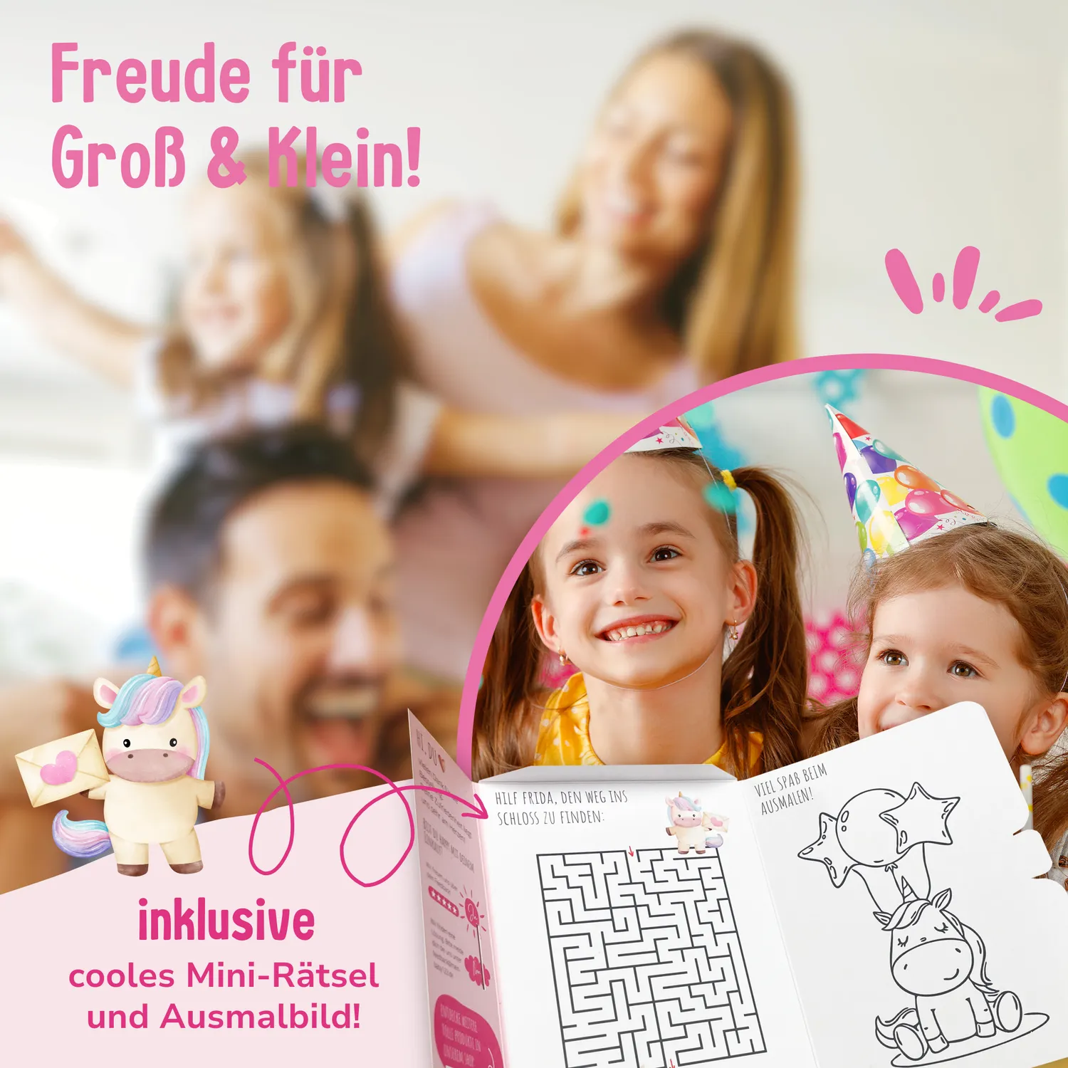 MeinBaby123 Kinder Tattoos Einhörner 110 Stück hautfreundlich