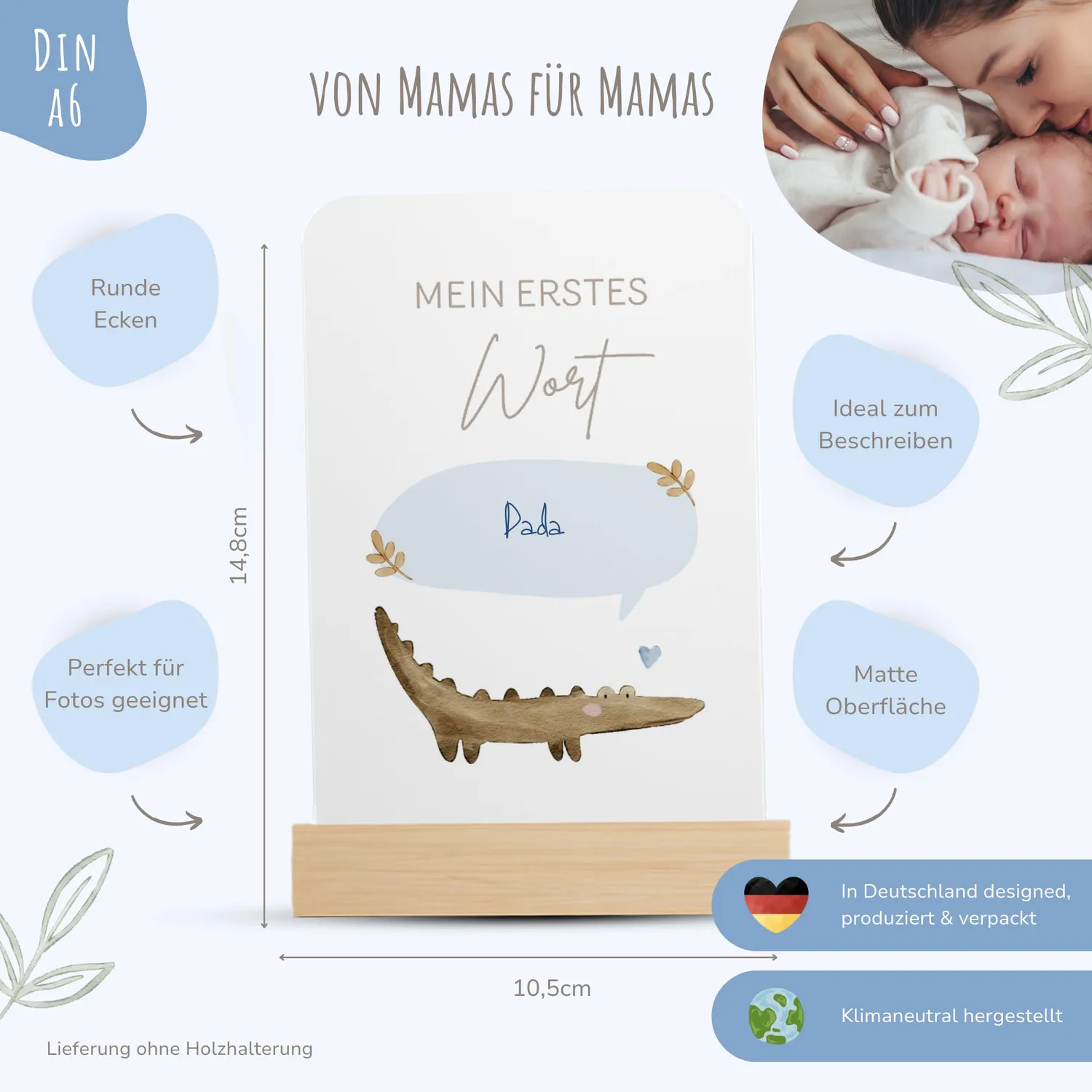 MeinBaby123 Dein erstes Jahr Meilensteinkarten blau 50 Stück