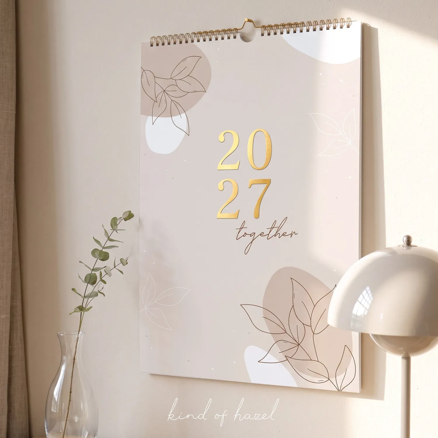 MINTKIND kind of hazel Familienkalender 2027 Wand