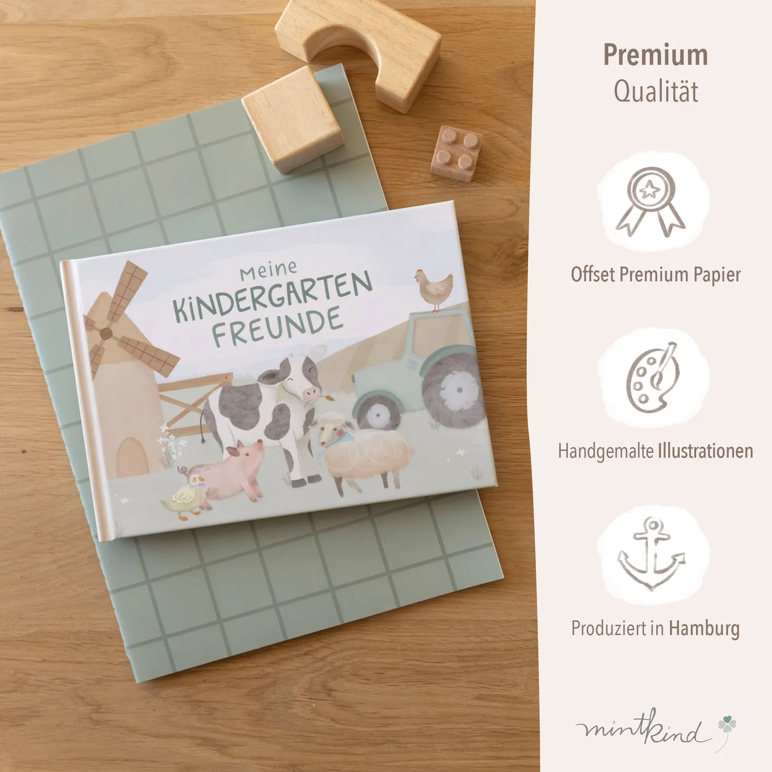 MINTKIND Bauernhof Freundebuch Kindergarten 25 Freunde