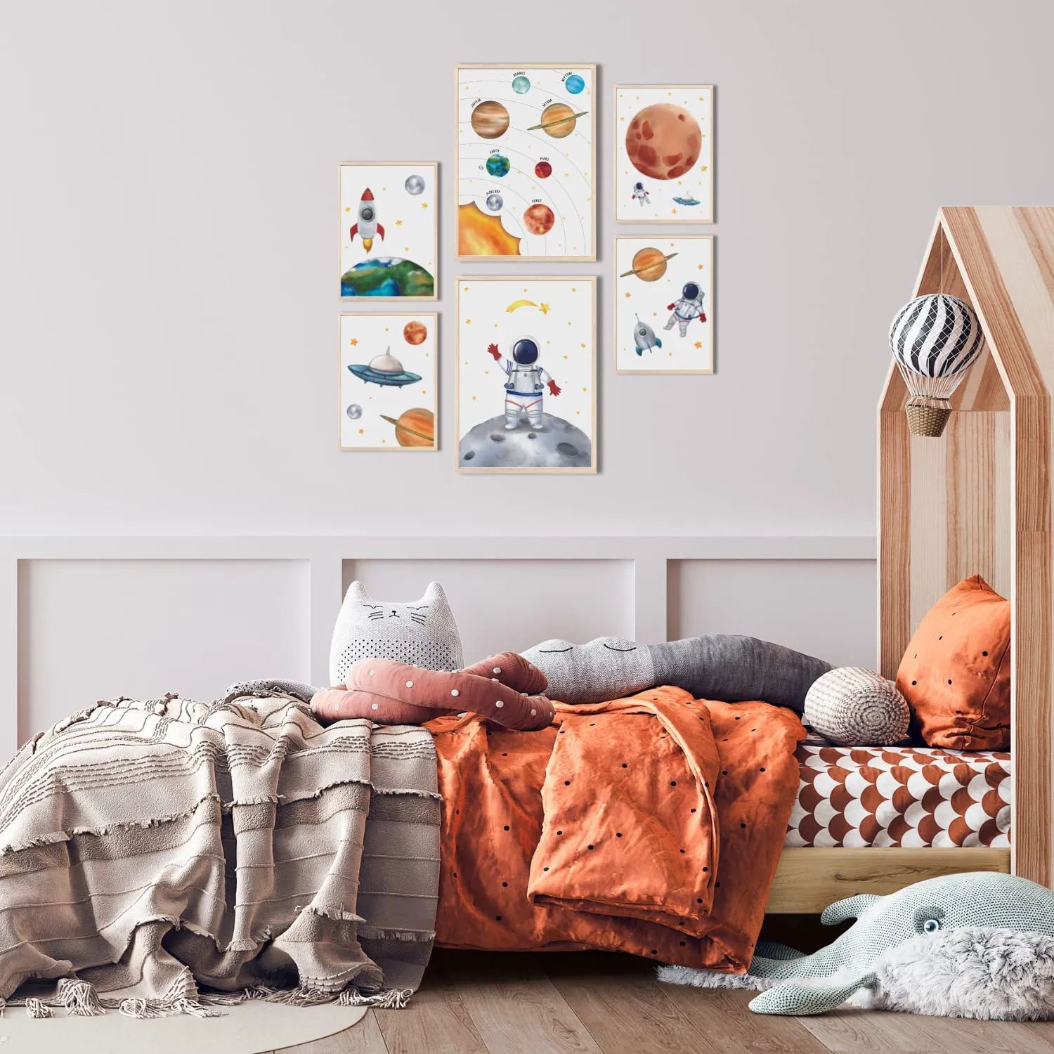 MeinBaby123 Astronaut Poster 6er Set A4 & A5 doppelseitig