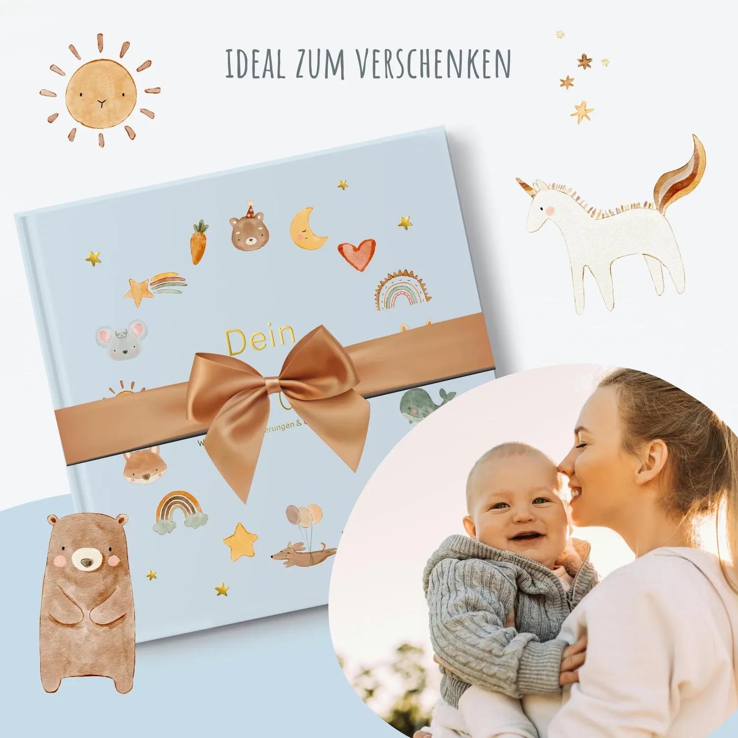 MeinBaby123 Dein erstes Jahr Babyalbum blau