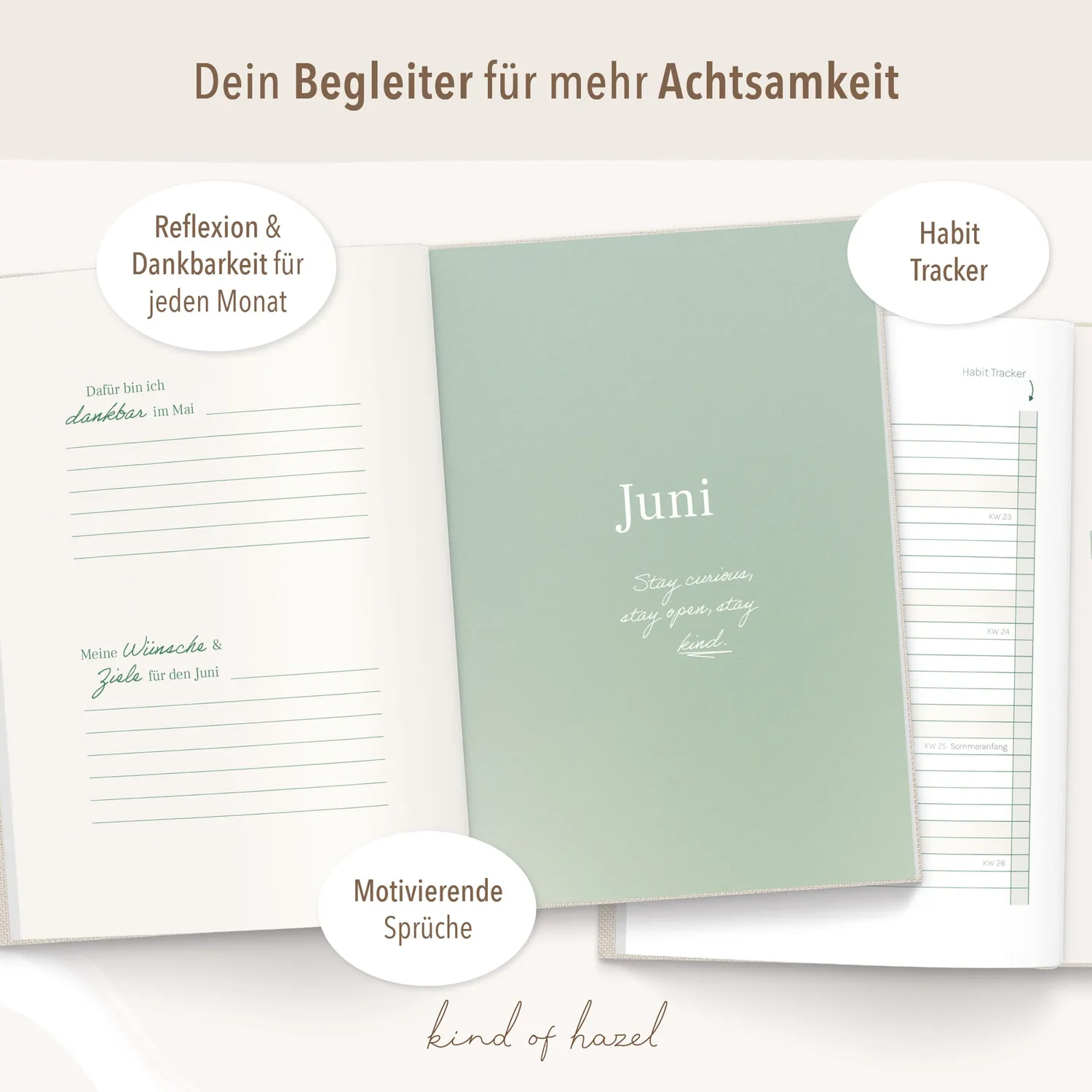MINTKIND kind of hazel Create 2027 Buchkalender A5 Leo