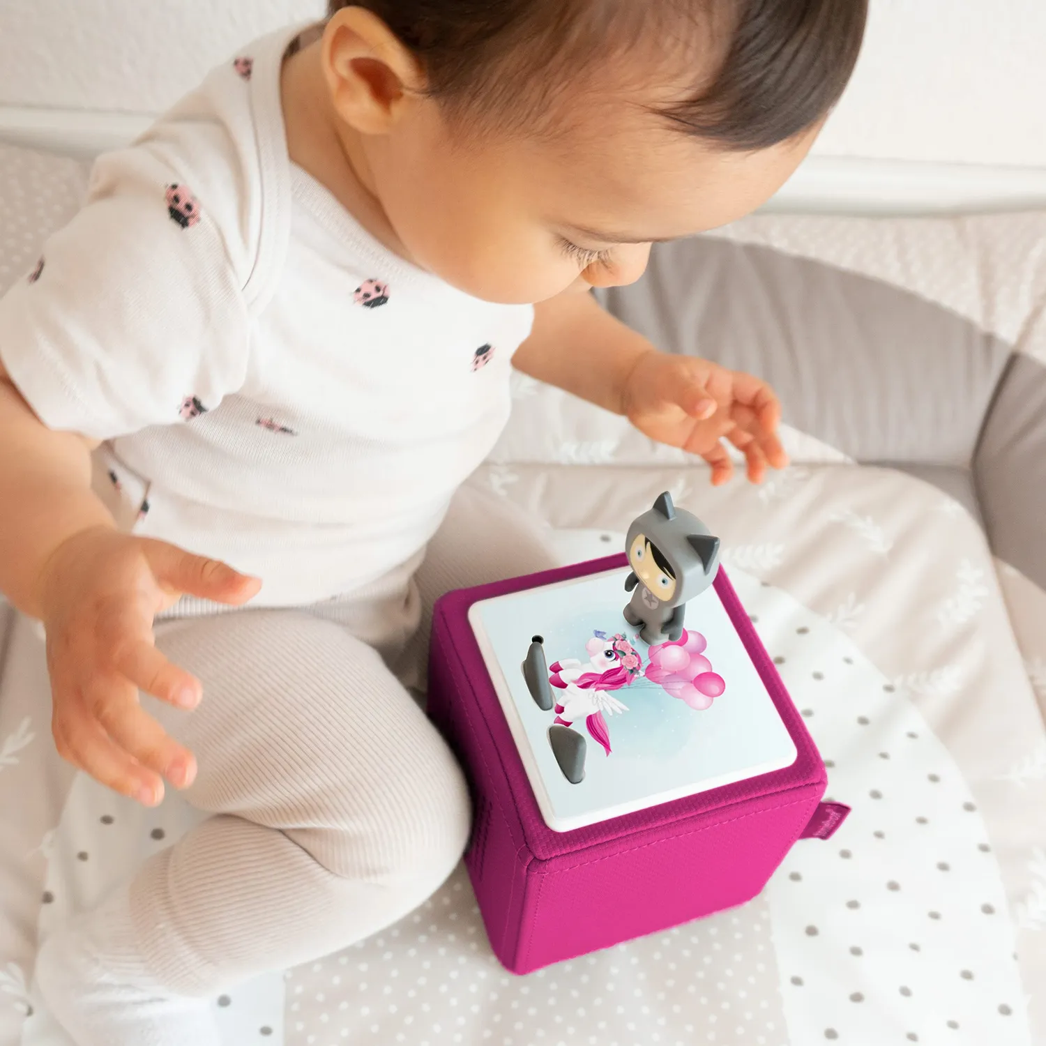 MeinBaby123 Toniebox Schutzfolie Sticker Einhorn Luftballons