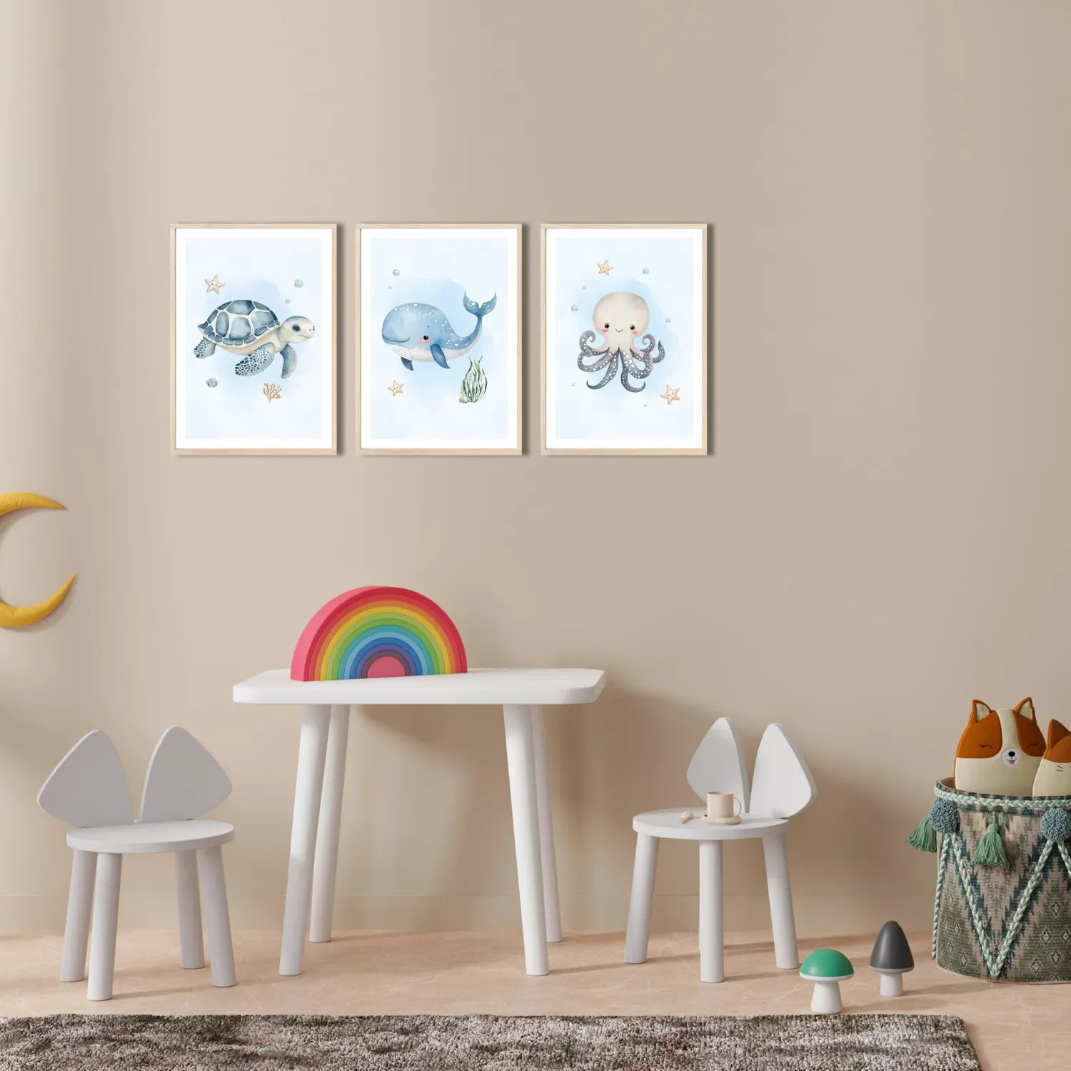 MeinBaby123 Unterwasserwelt Poster 3er Set A4