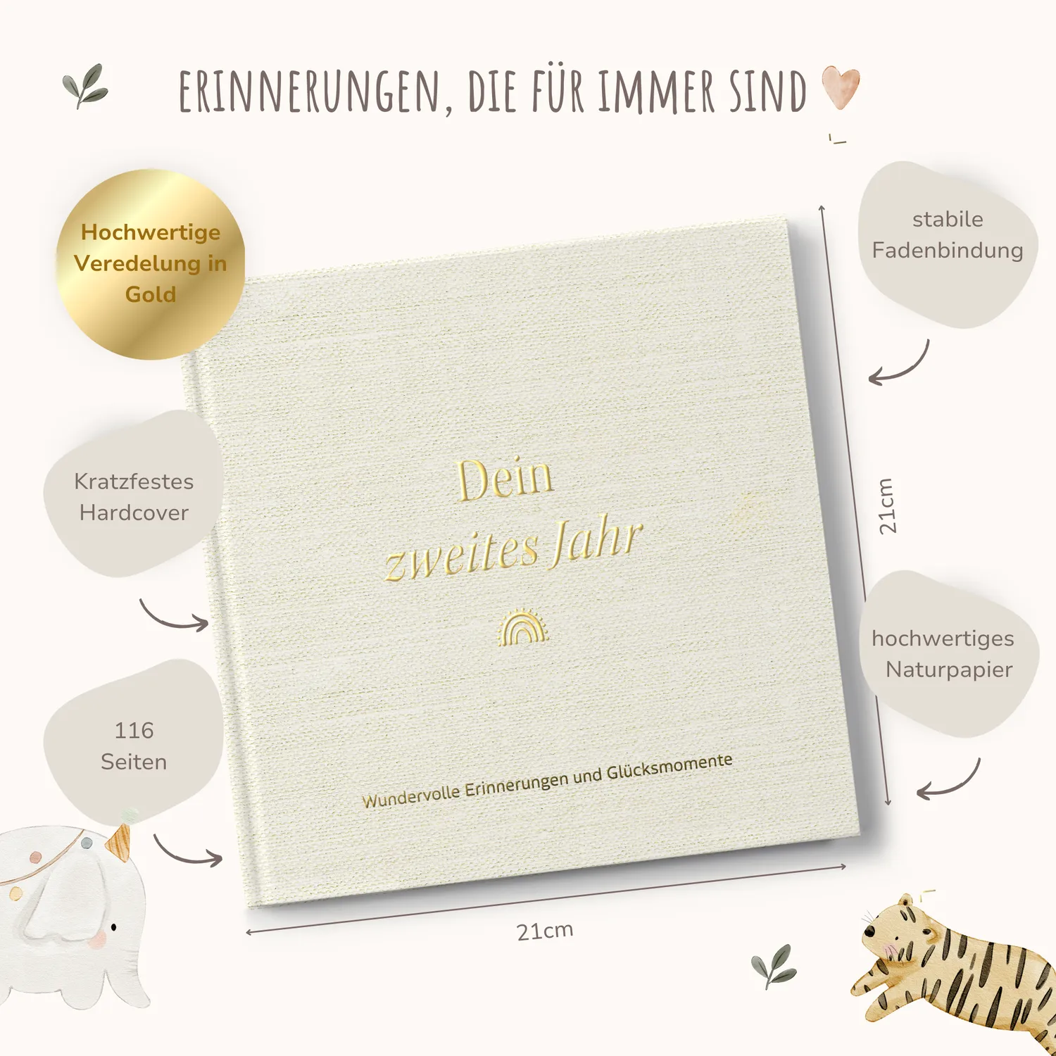 MeinBaby123 Babyalbum Dein zweites Jahr Leinen gebunden