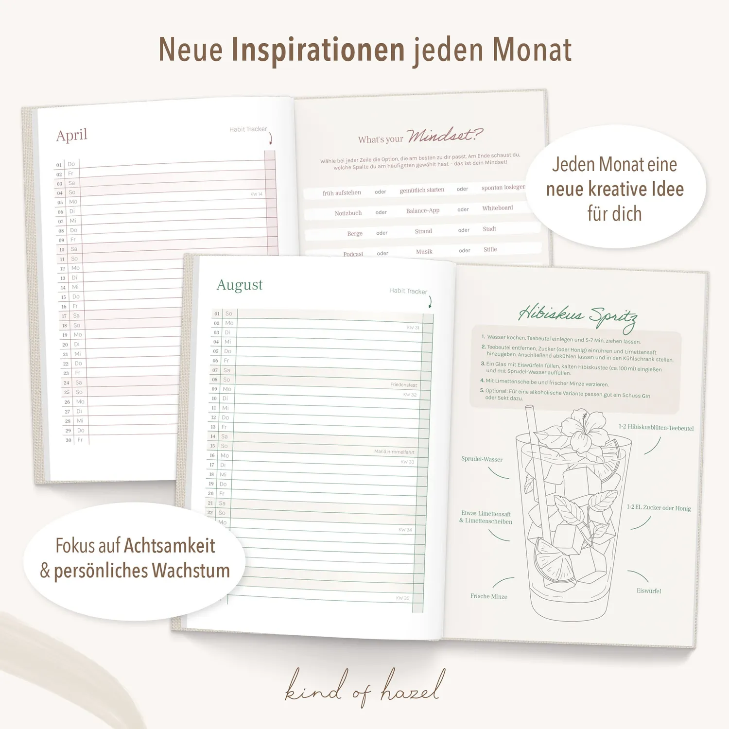 MINTKIND kind of hazel Create 2027 Buchkalender A5 Leo