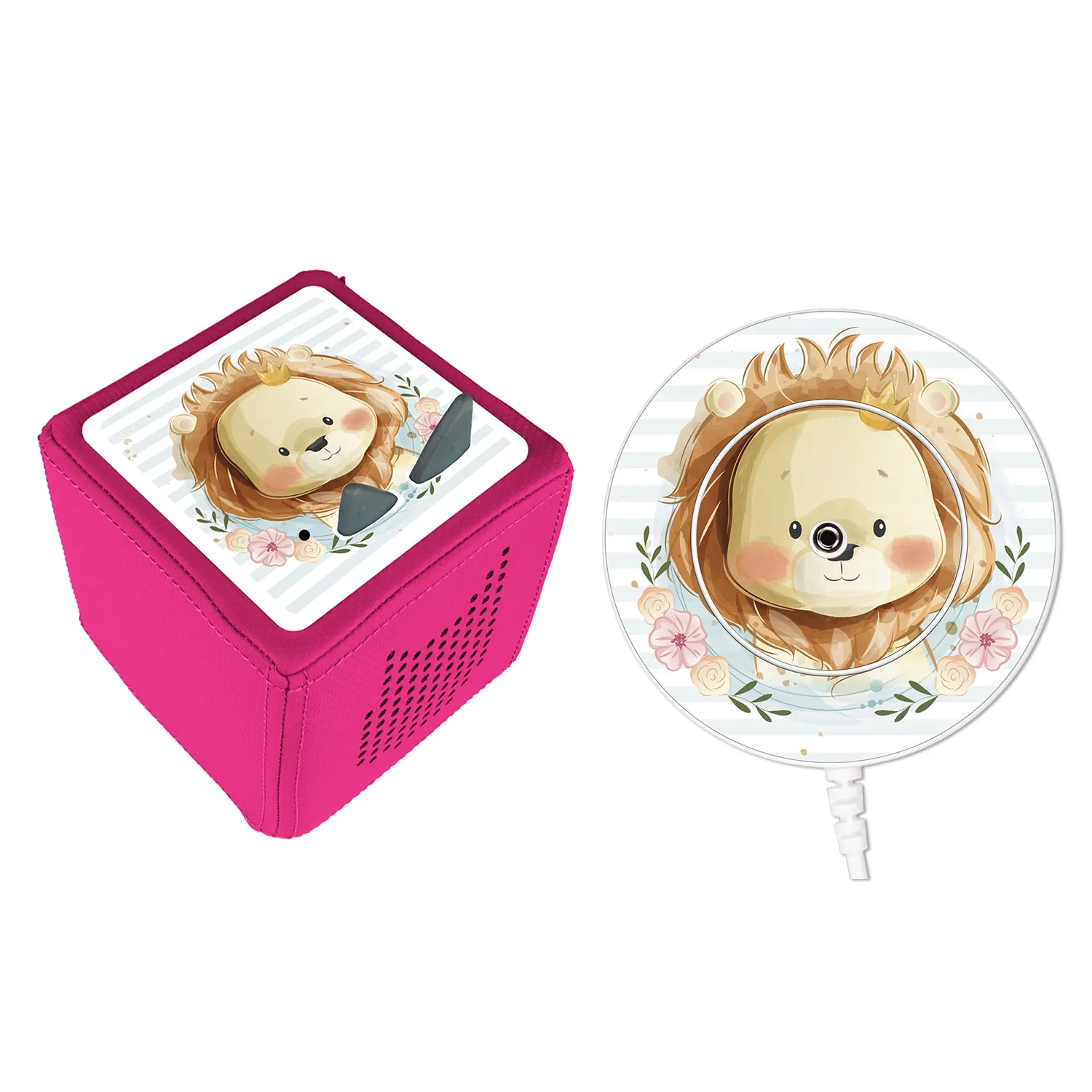 MeinBaby123 Toniebox Schutzfolie Bundle Löwe Ladestation