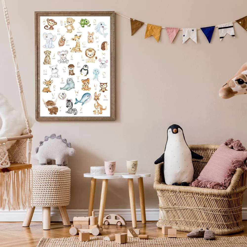 MeinBaby123 Lernposter Tiere Alphabet A2 300g + Bonus