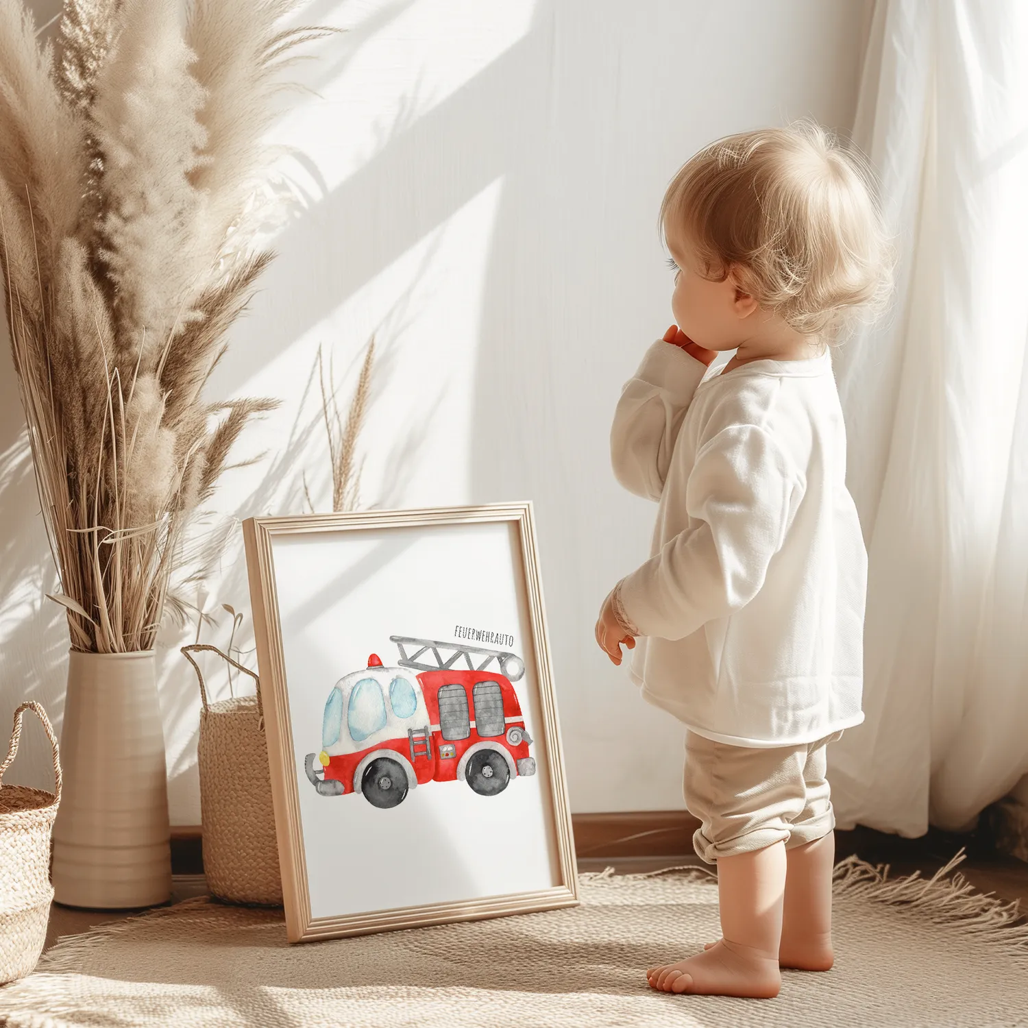 MeinBaby123 Kinderzimmerposter Feuerwehr 3er A4