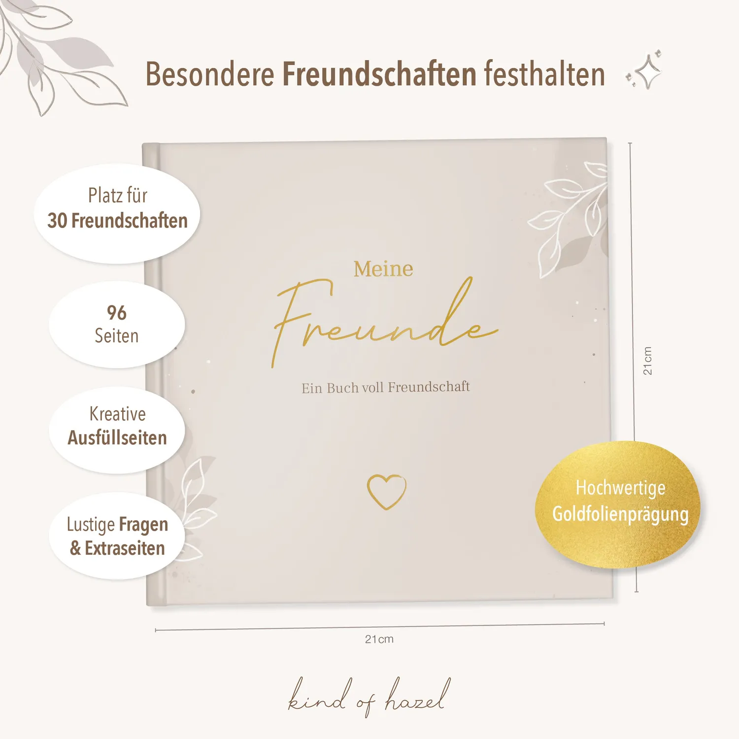 MINTKIND kind of hazel Freundebuch Erwachsene Eintragbuch
