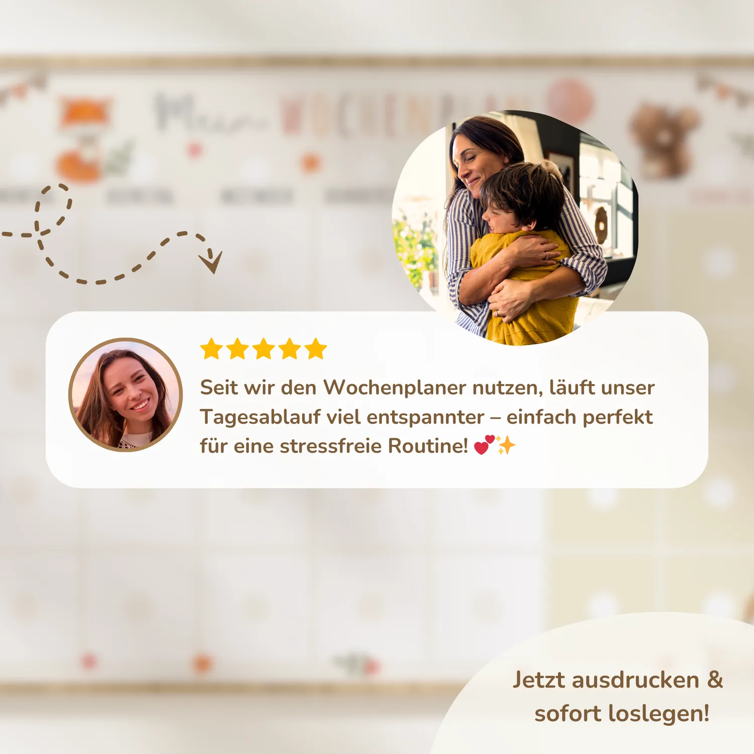 MeinBaby123 Montessori Wochenplan Stundenplan Süße Tiere PDF