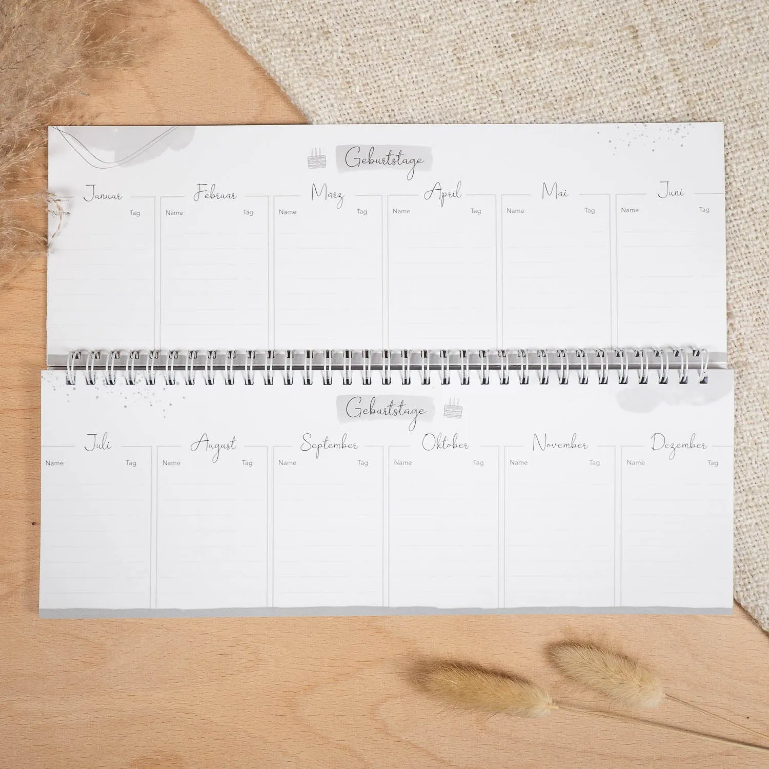 MINTKIND Jahr Klar Tischkalender Wochenplaner 52 Wochen