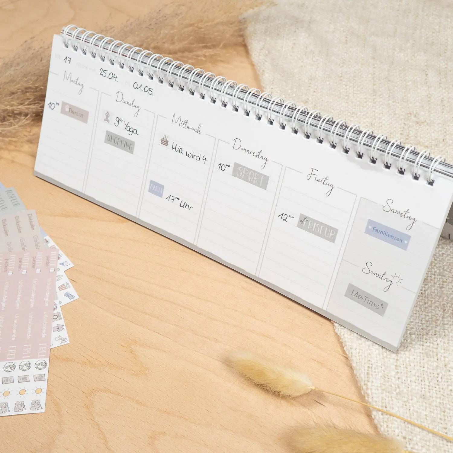 MINTKIND Jahr Klar Tischkalender Wochenplaner 52 Wochen
