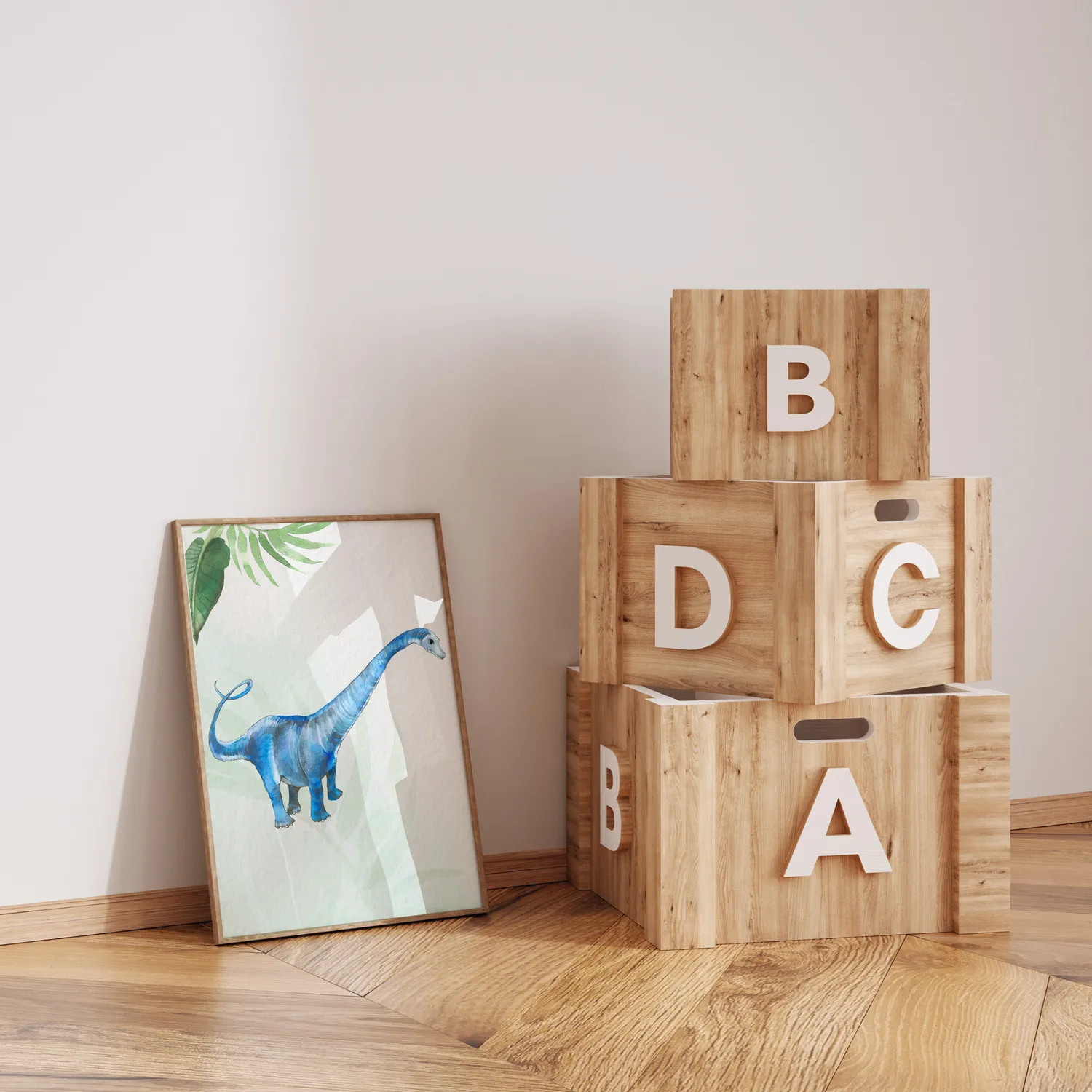 MeinBaby123 Dino Kinderzimmerposter 6er Set A4 matt