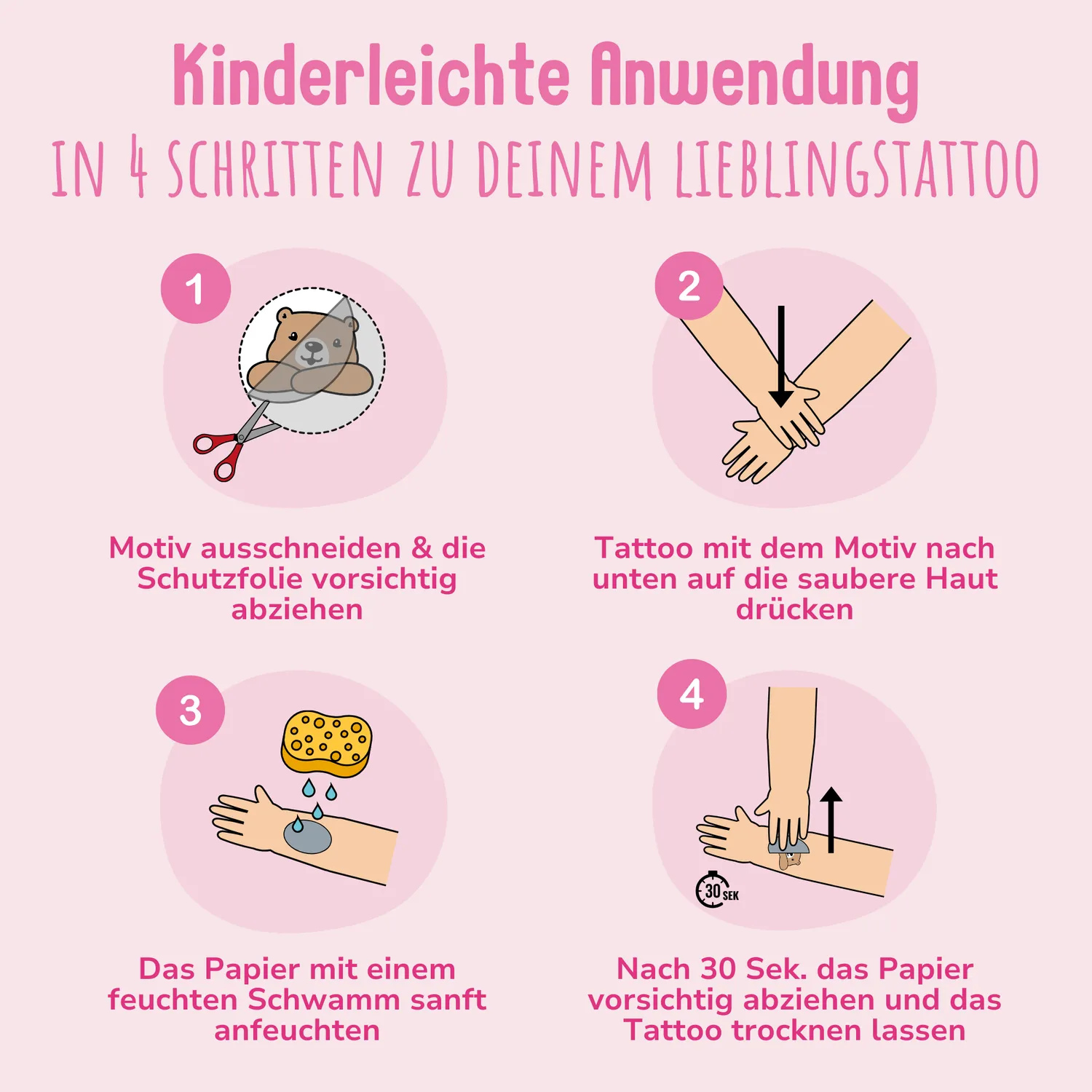MeinBaby123 Kinder Tattoos Einhörner 110 Stück hautfreundlich