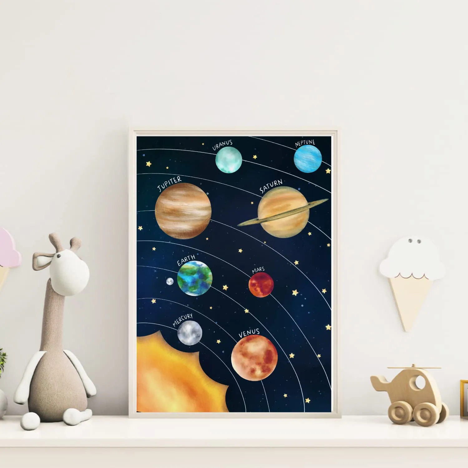 MeinBaby123 Kinderzimmerposter 6er Set A4 A5 Astronaut