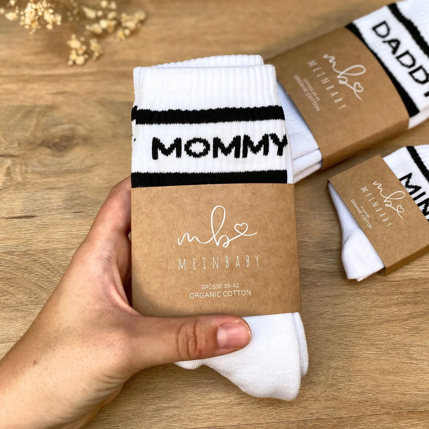 MeinBaby123 Mommy & Mini Retro-Socken Set Bio-Baumwolle