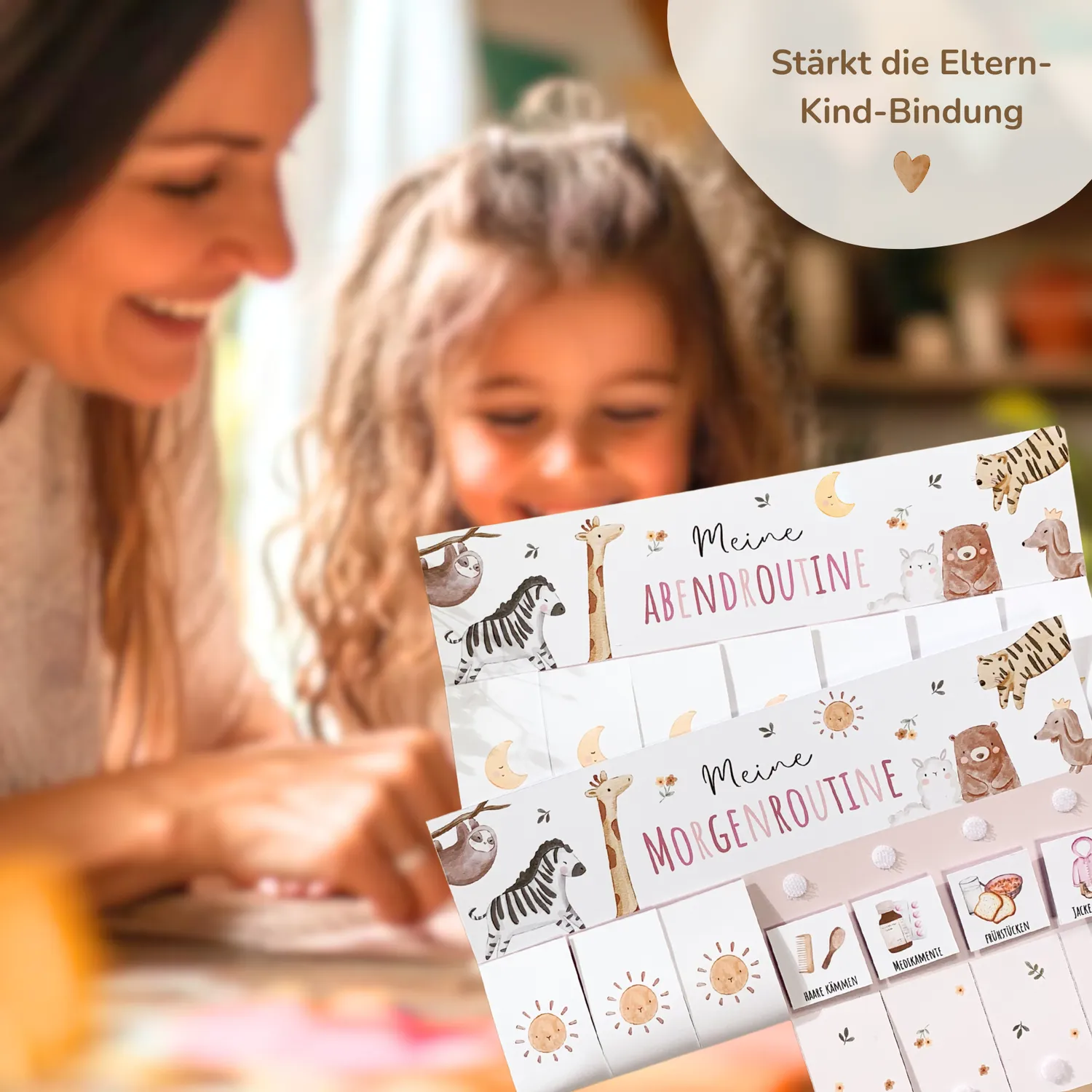 MeinBaby123 Morgenroutine Abendroutine Plan Boho Rosa PDF