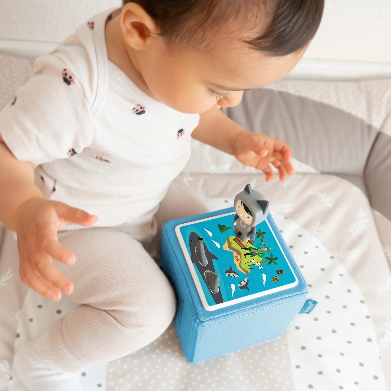 MeinBaby123 Toniebox Hai Piraten Schutzfolie Sticker 3D-Effekt
