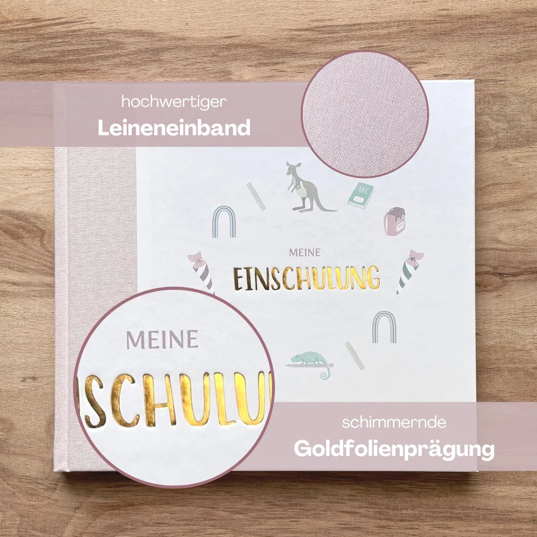 MINTKIND Meine Einschulung Gästebuch Beige Schulanfang