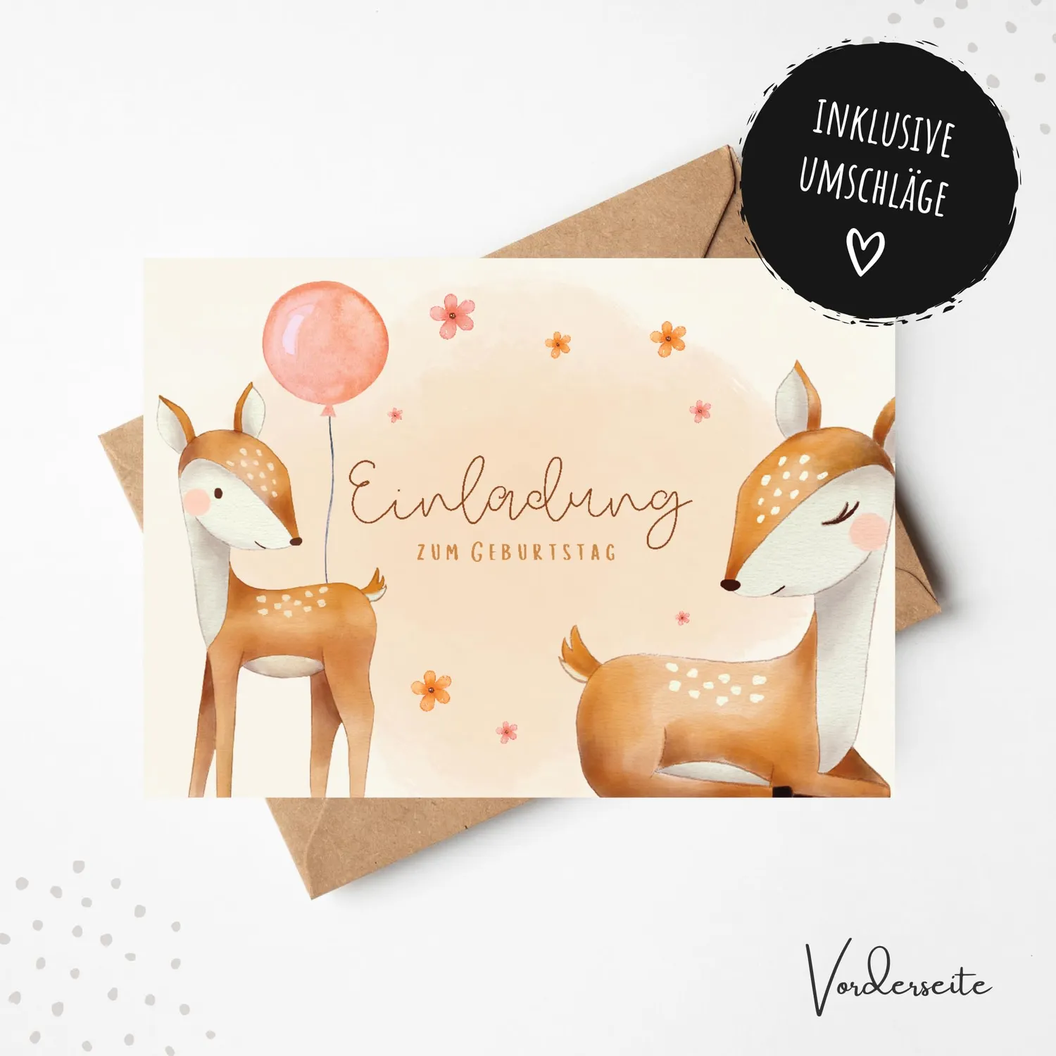 MeinBaby123 Süße Tiere Einladungskarten Kindergeburtstag 10er