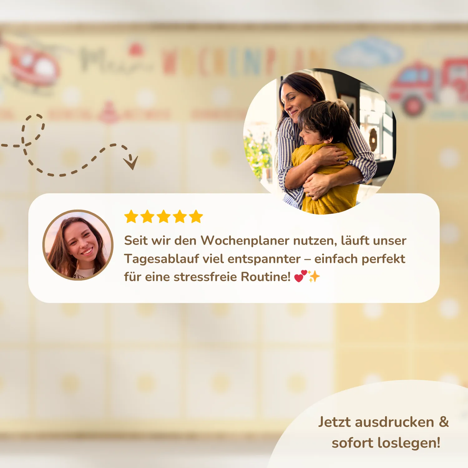 MeinBaby123 Feuerwehr Wochenplan Montessori PDF Ausdruck