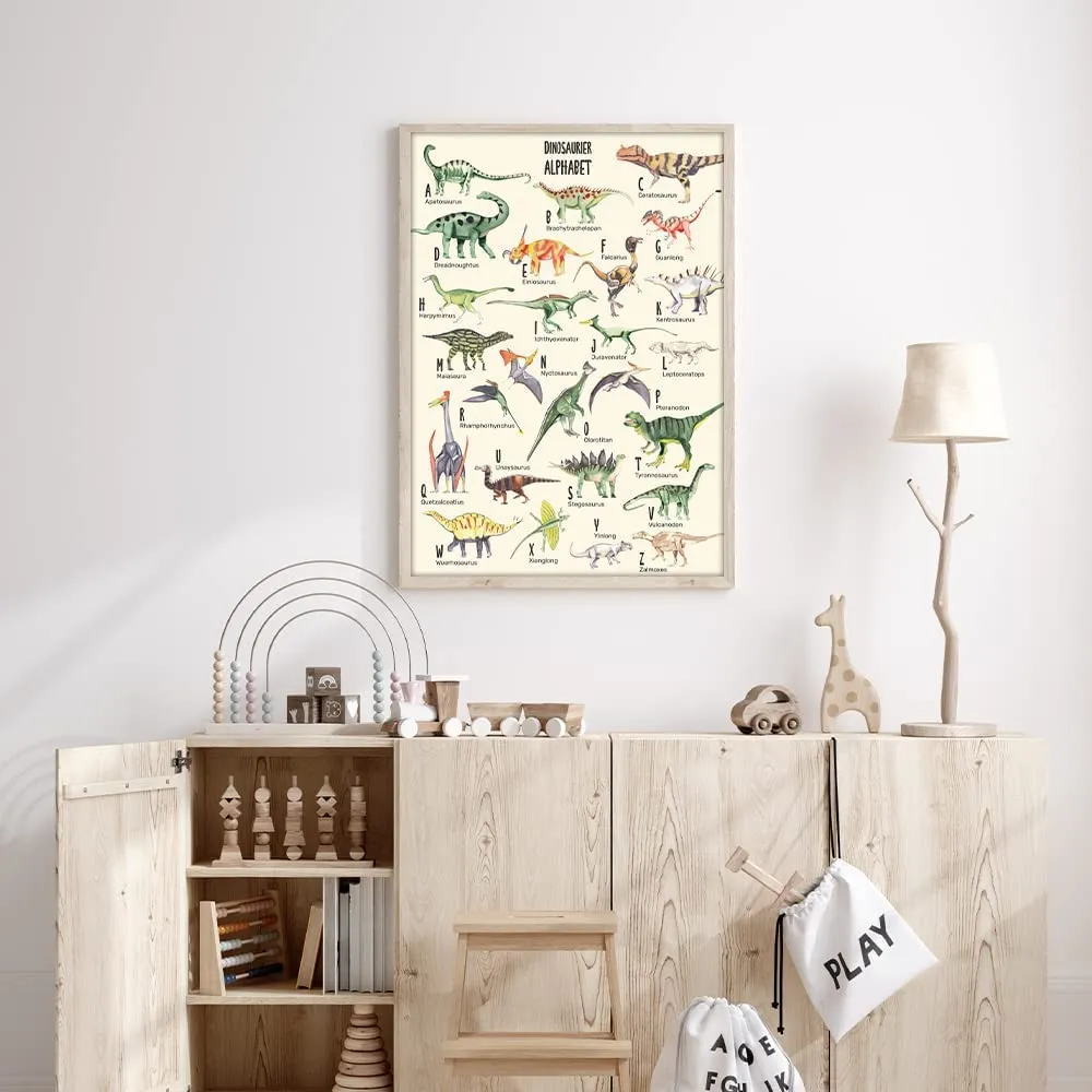 MeinBaby123 Dino Poster Kinderzimmerposter A2 doppelseitig