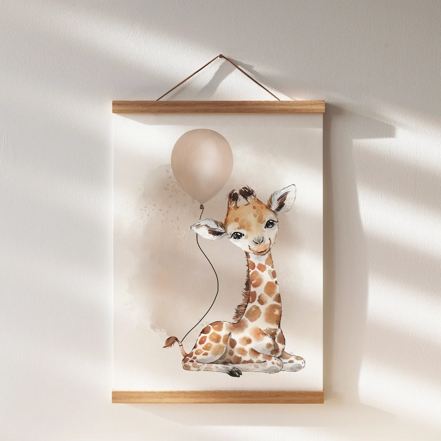 MeinBaby123 Kinderzimmer Poster 3er Set A4 Giraffe Beige