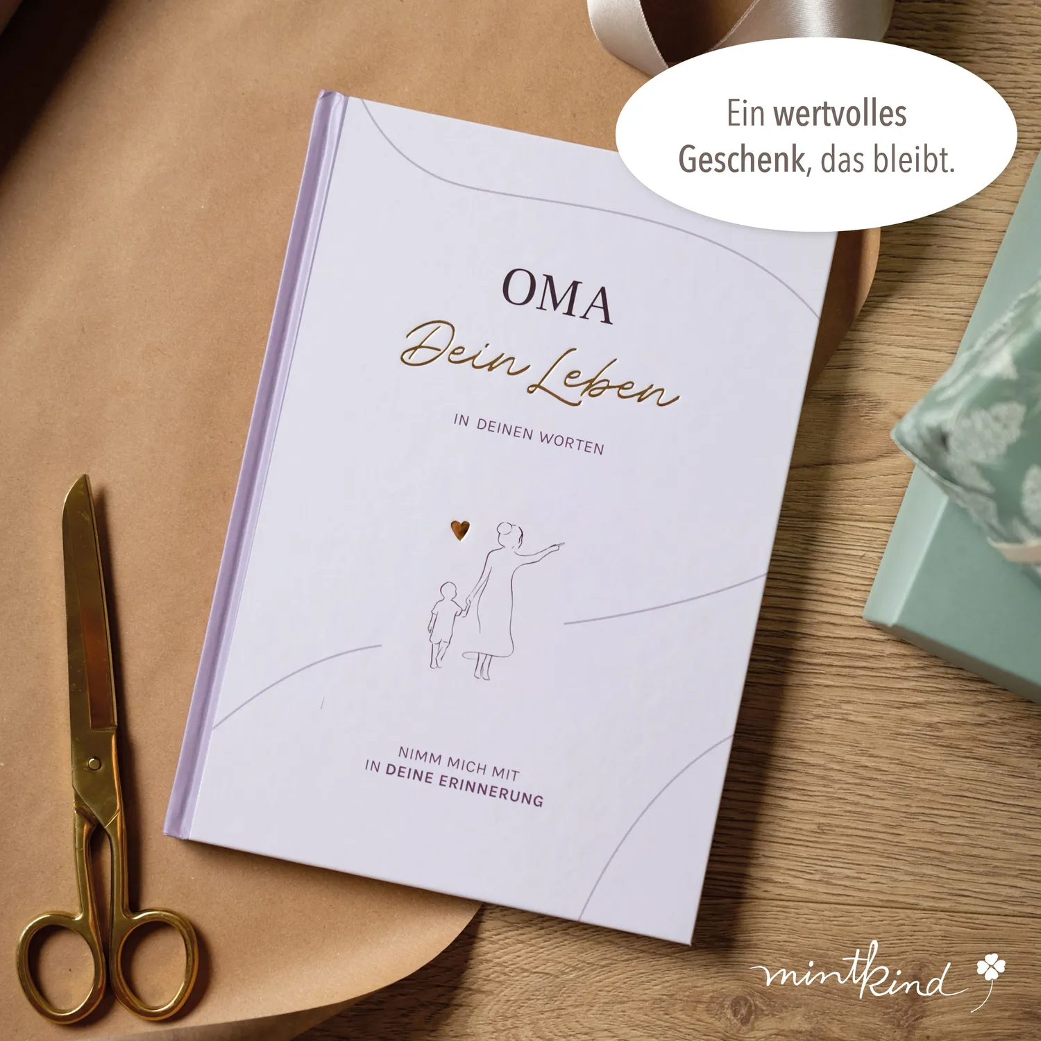 MINTKIND Dein Leben Oma Erinnerungsbuch 112 Seiten