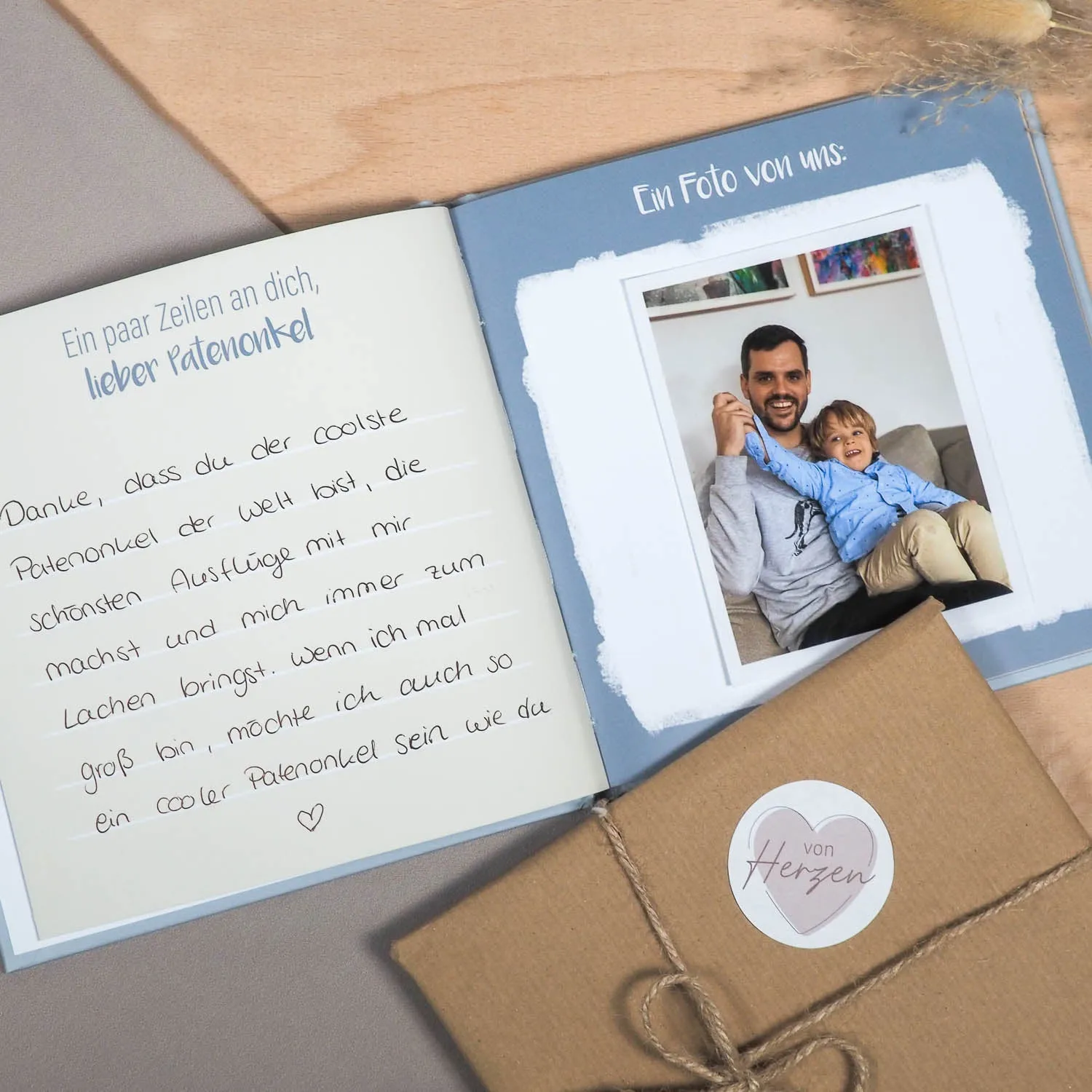 MINTKIND Lieber Patenonkel Du bist toll Geschenkbuch 32 Seiten