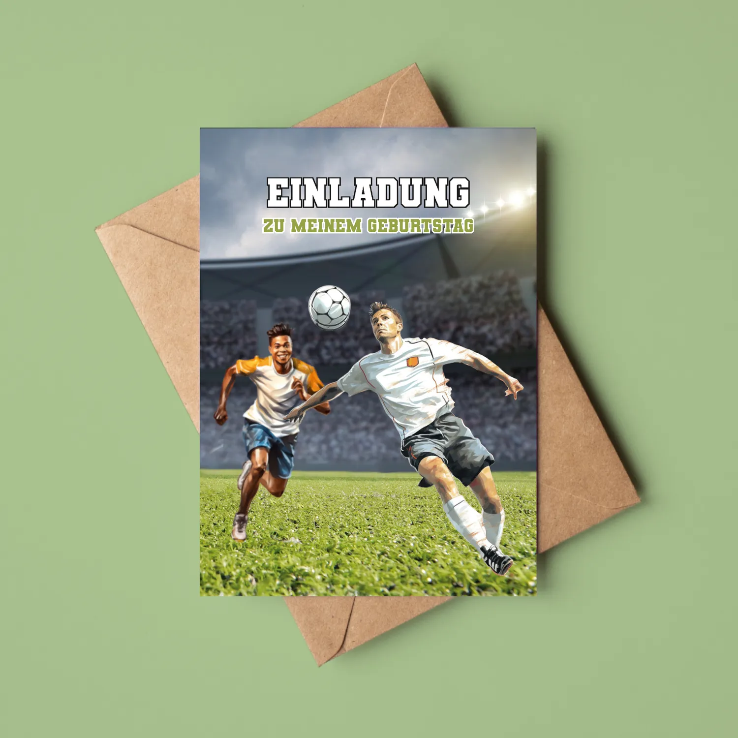 MeinBaby123 Einladungskarten Fußball 10er Set A6
