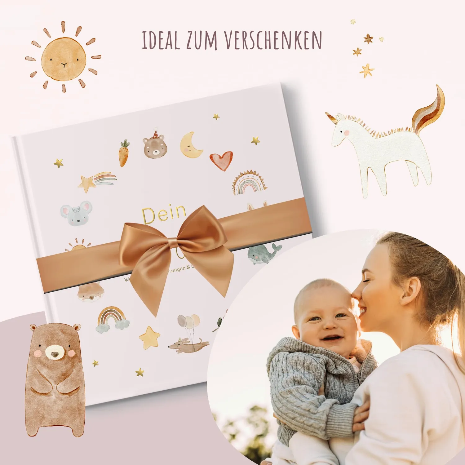 MeinBaby123 Dein erstes Jahr Babyalbum rosa 136 Seiten