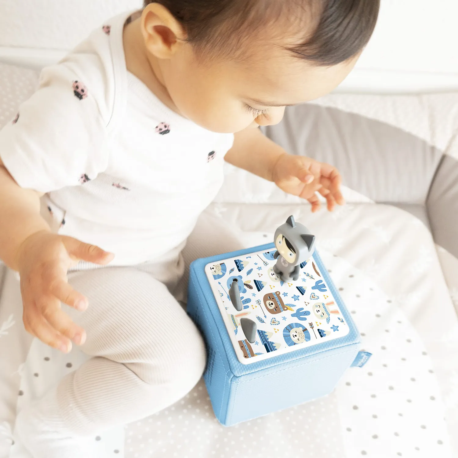 MeinBaby123 Boho Tiere Blau Toniebox Schutzfolie Kratzschutz