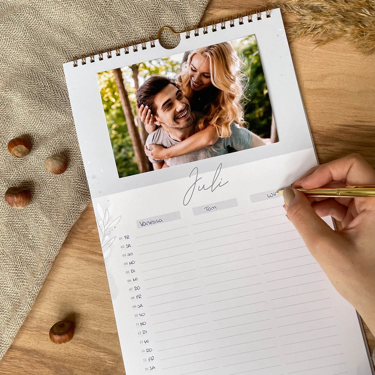 kind of hazel Paarkalender Wandkalender 21x42,5 cm