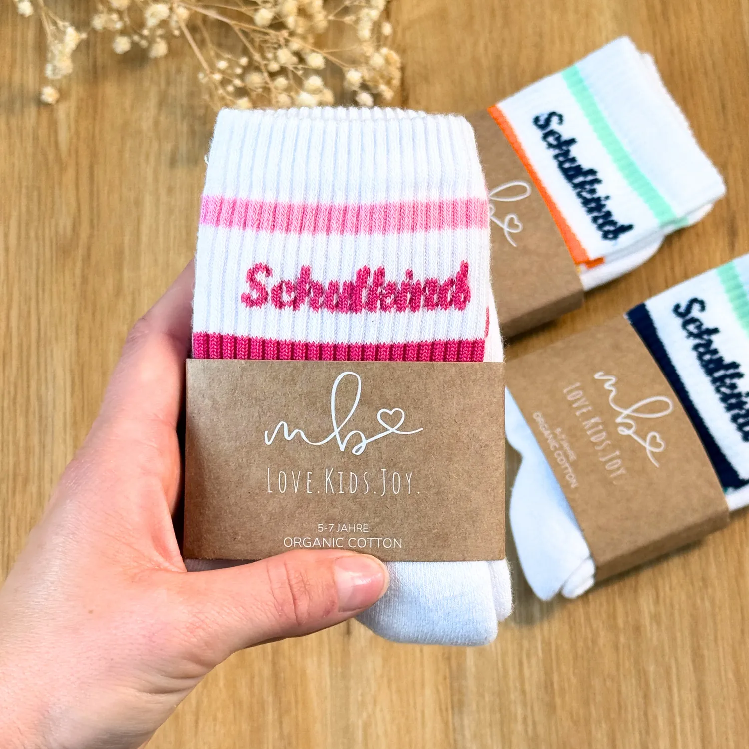 MeinBaby123 Schulkind Socken Pink Baumwolle 1 Paar