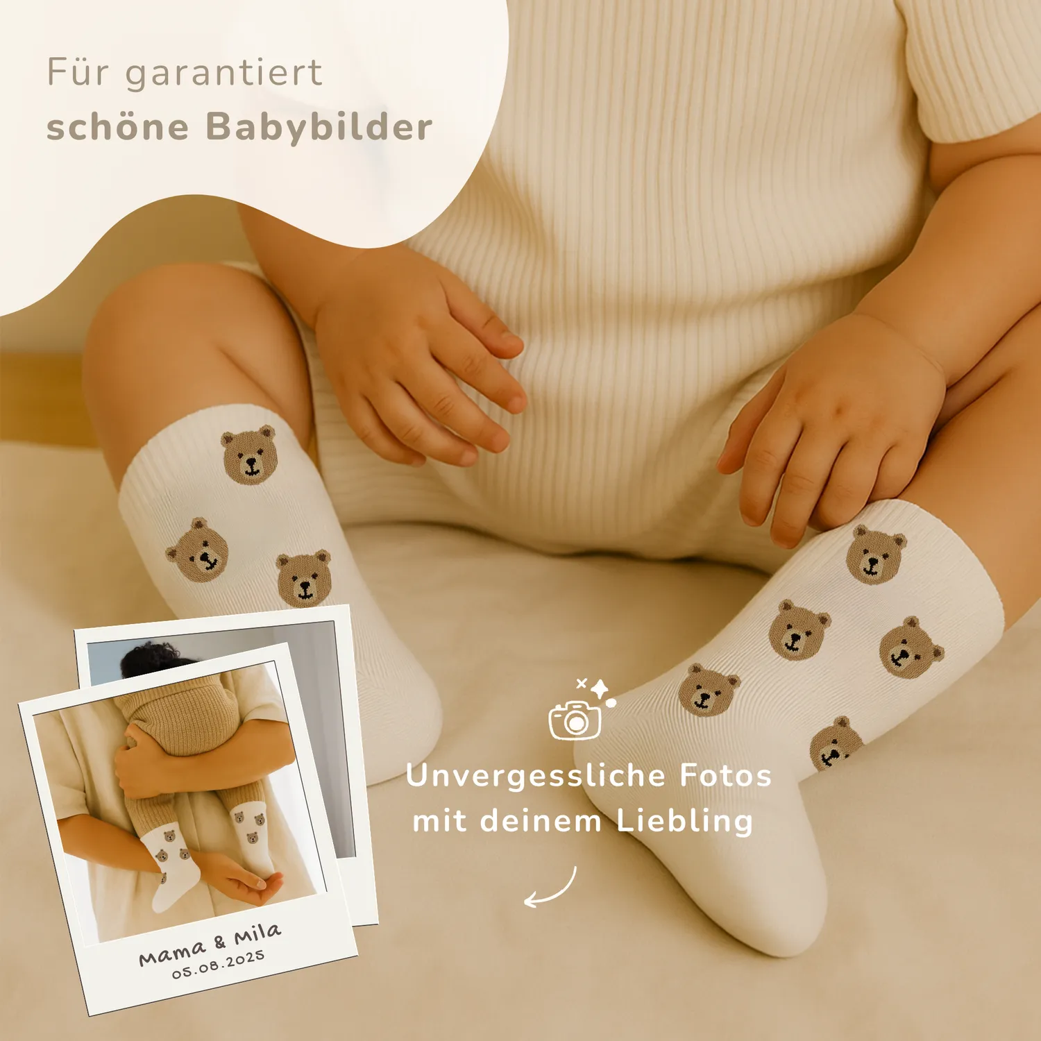MeinBaby123 Babysocken Teddy Set Baumwolle 3-24 Monate