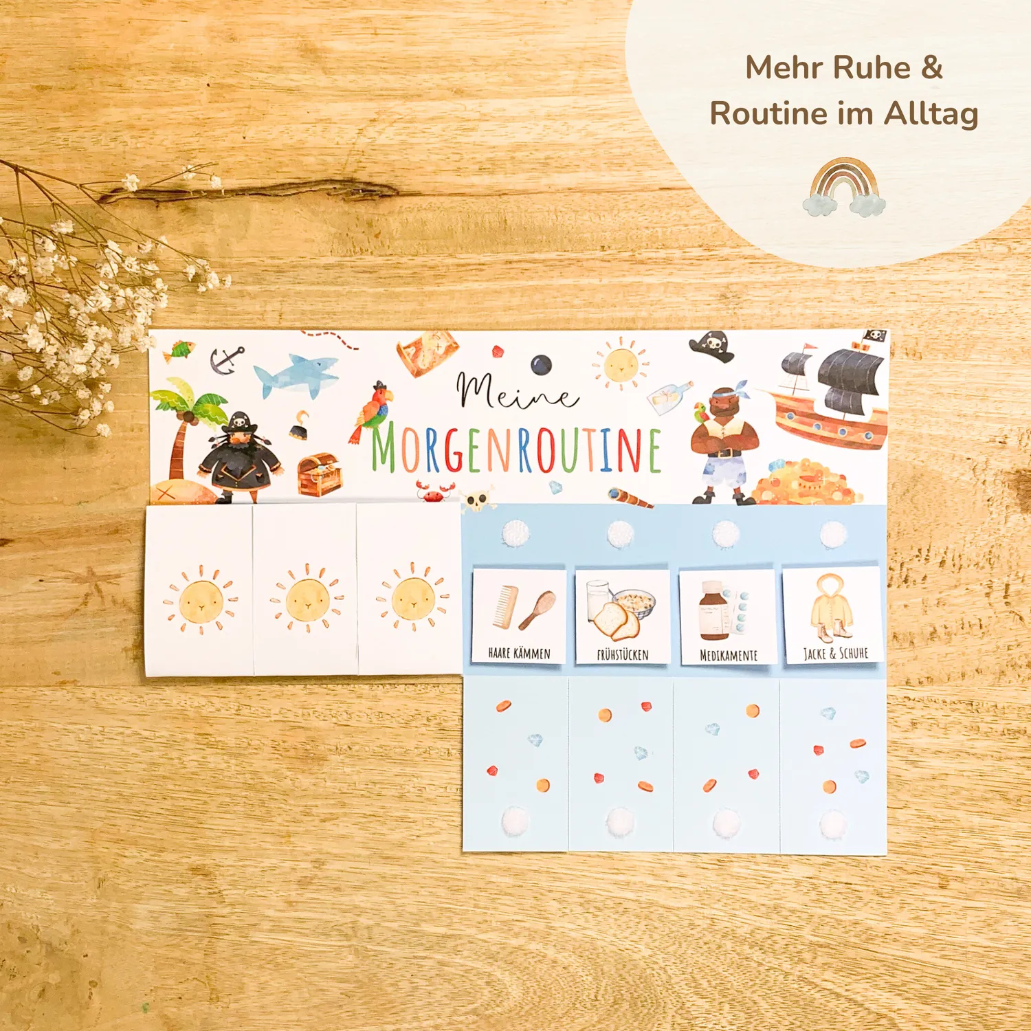 MeinBaby123 Pirat Morgen- Abendroutine Routineplan PDF Download