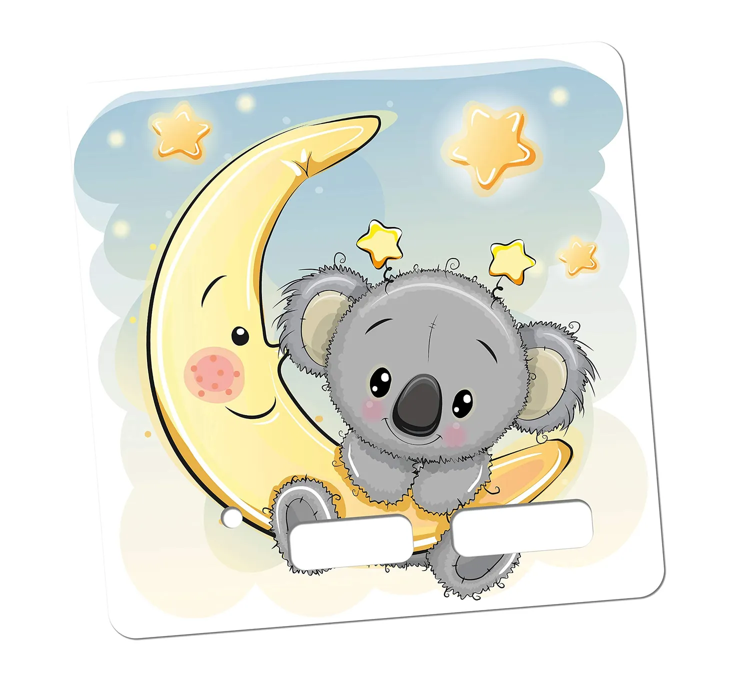 MeinBaby123 Koala mit Mond und Sternen Toniebox Schutzfolie wasserfest