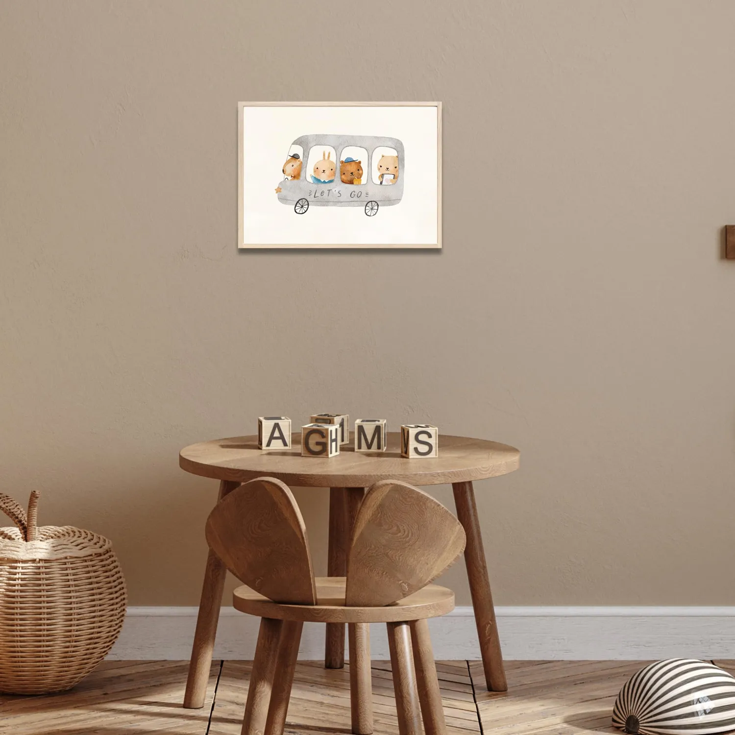 MeinBaby123 Kinderzimmerposter A4 Boho Süße Freunde