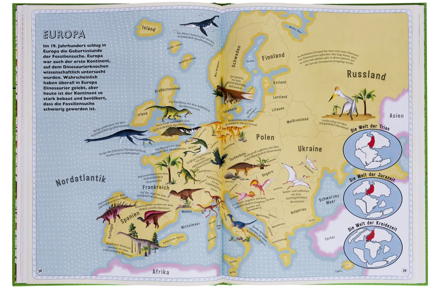 Gestalten Der Atlas der Dinosaurier Wimmelbuch 5-9 Jahre
