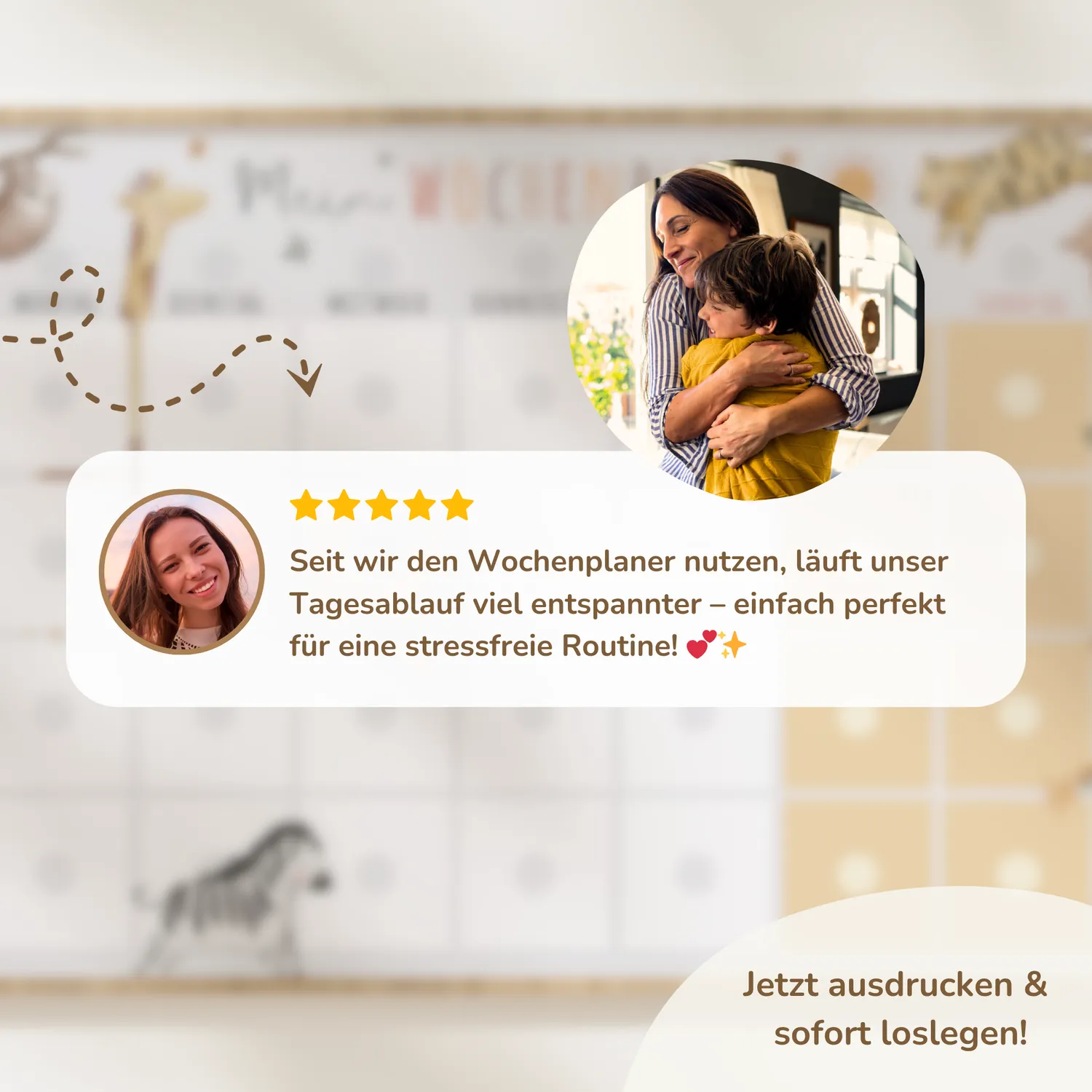 MeinBaby123 Wochenplan Montessori Boho PDF Kinder Ausdruck