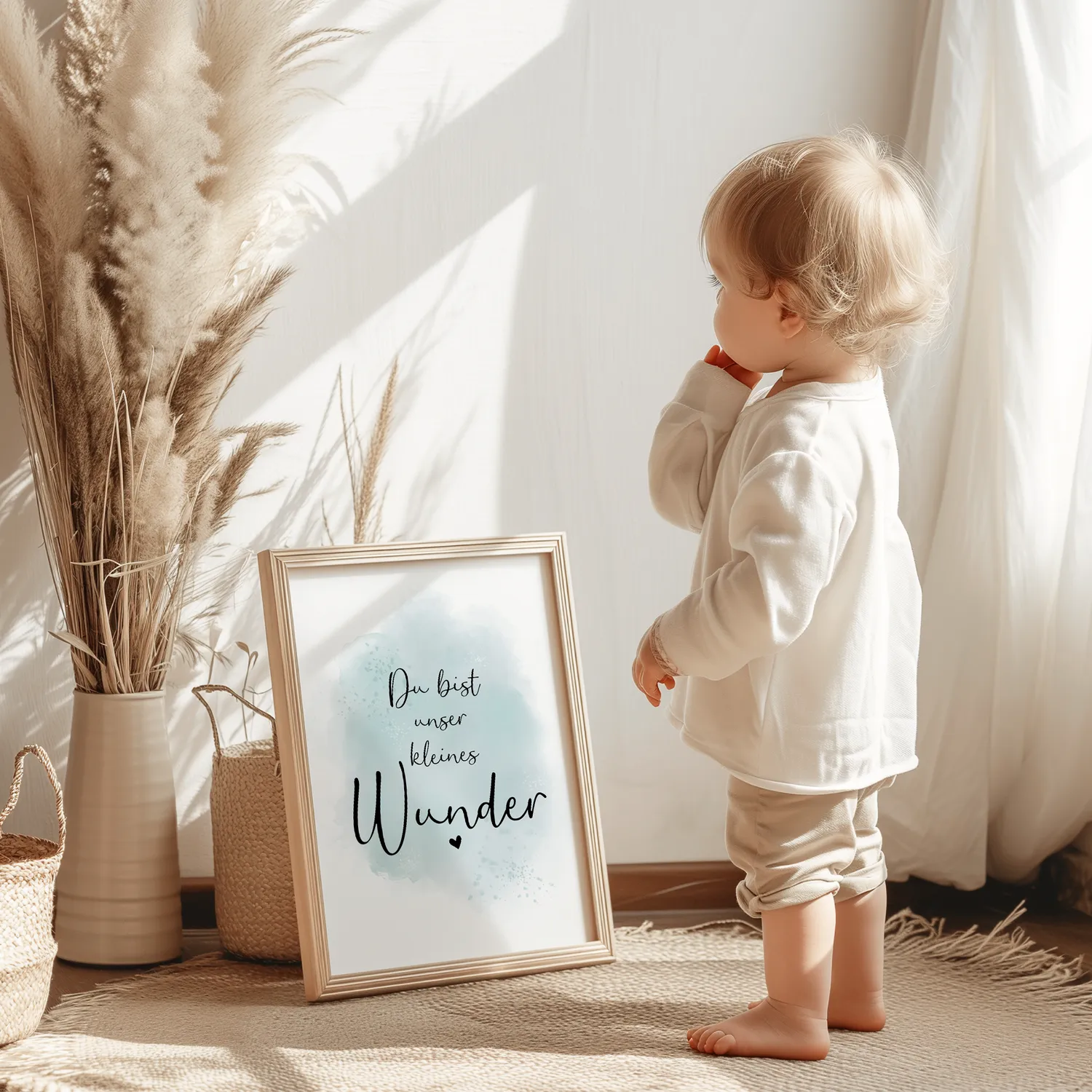 MeinBaby123 Kinderzimmer Poster Elefant mint 3er Set A4