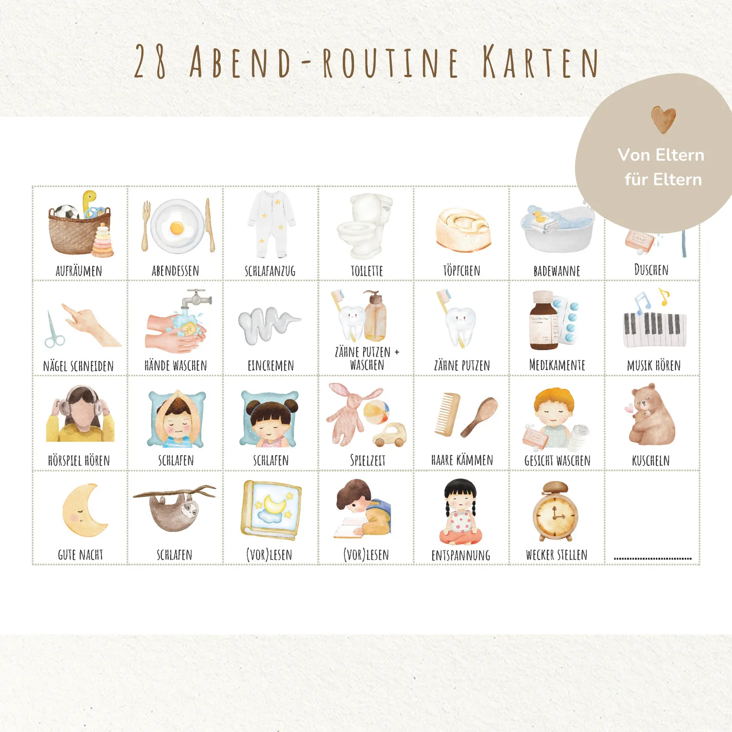 MeinBaby123 Astronaut Morgen- Abendroutine Kinder zum Ausdrucken