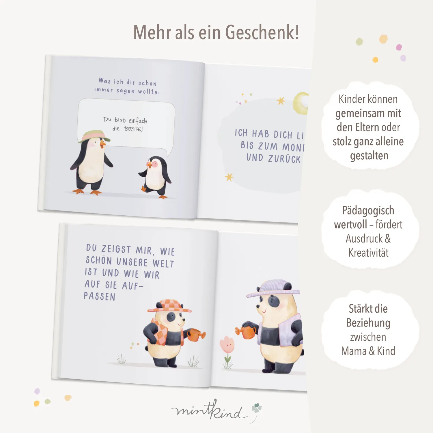 MINTKIND Mama du bist toll Geschenkbuch zum Ausfüllen Kinder