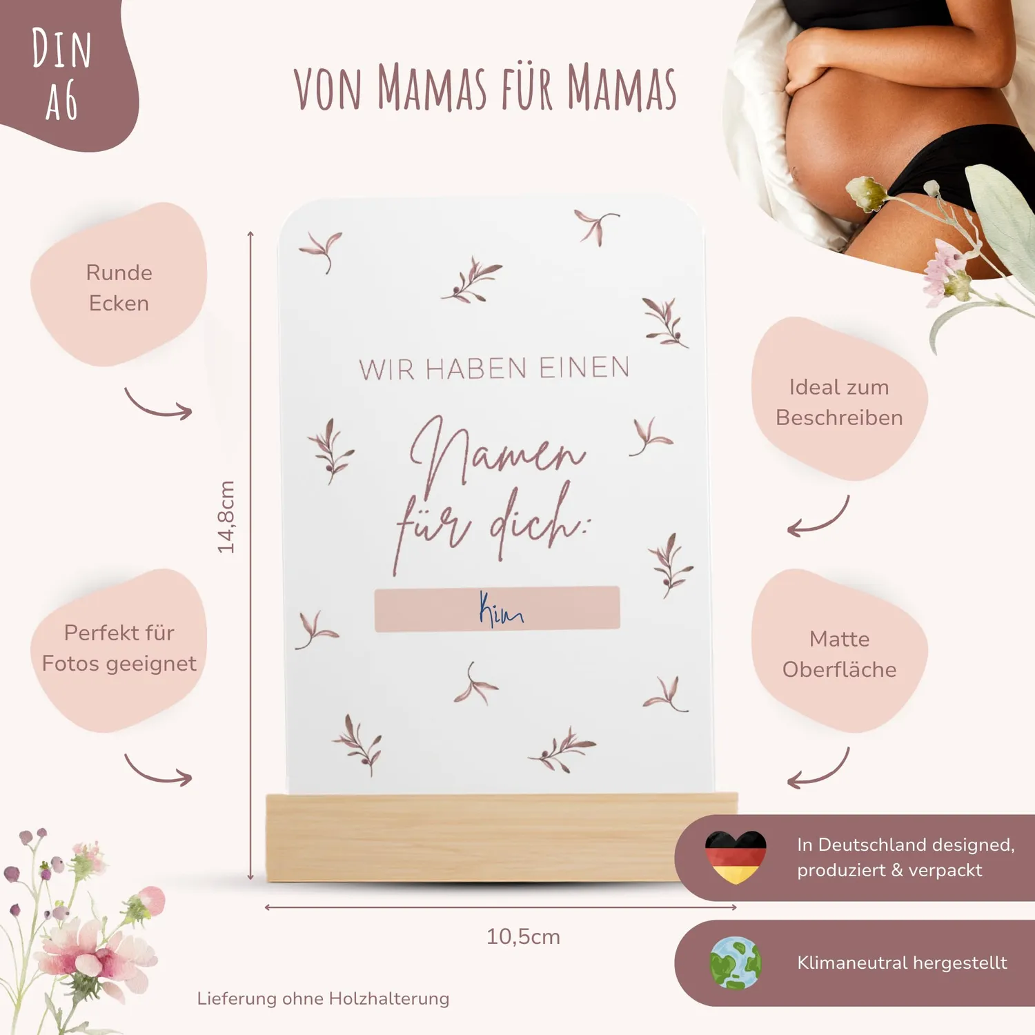 MeinBaby123 Meilensteinkarten Schwangerschaft rosa 42er Set