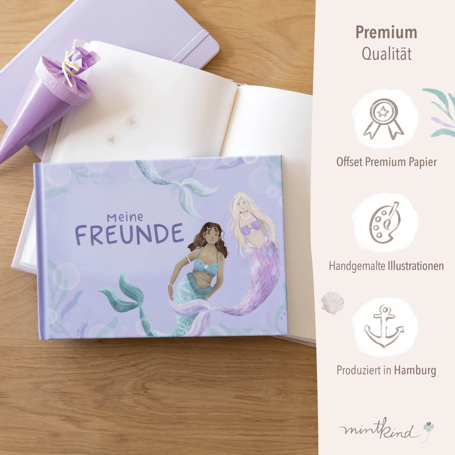MINTKIND Freundebuch Grundschule Meerjungfrau 30 Freunde